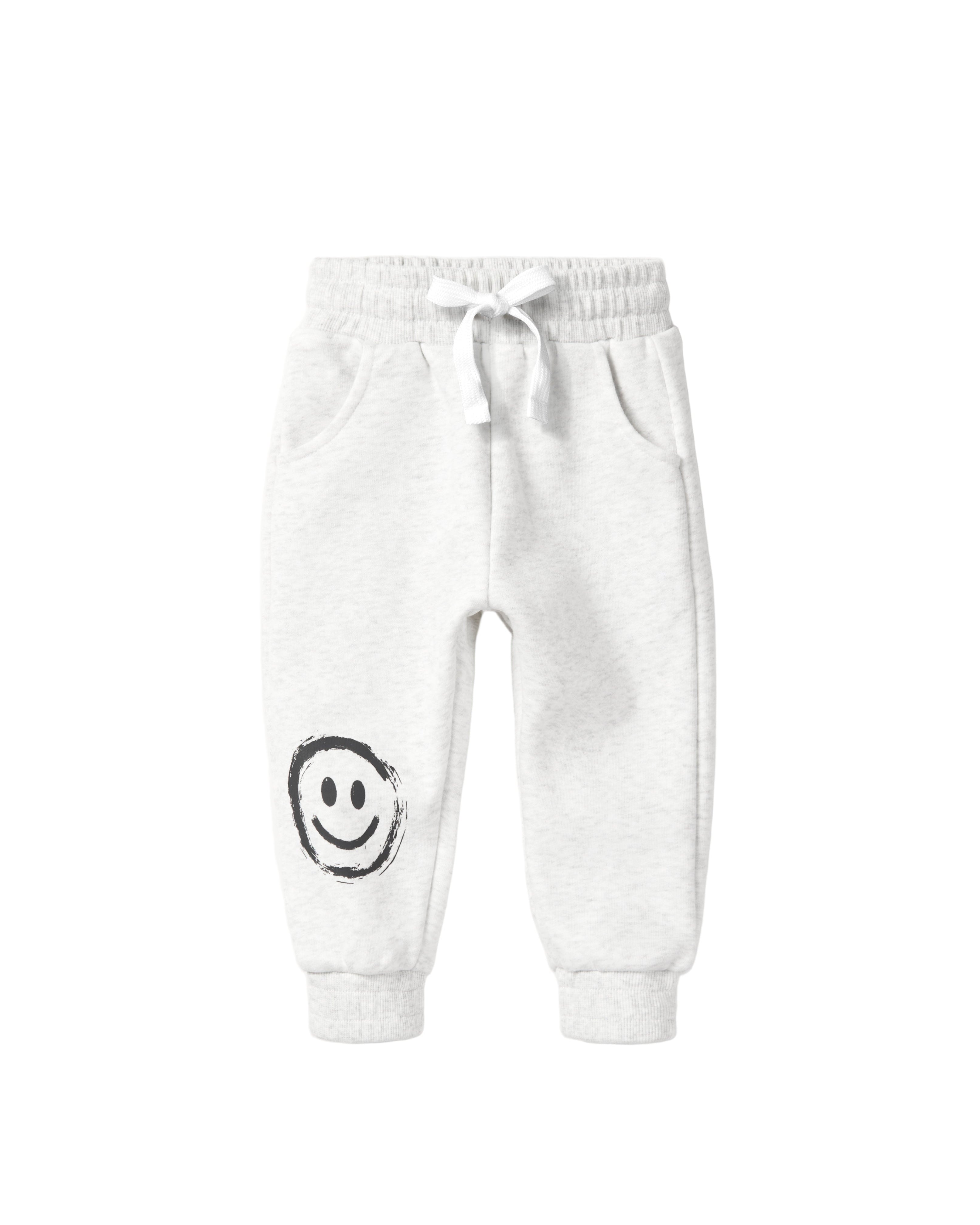 Happy Day Elevated Sweatpant - Light Heather Grey