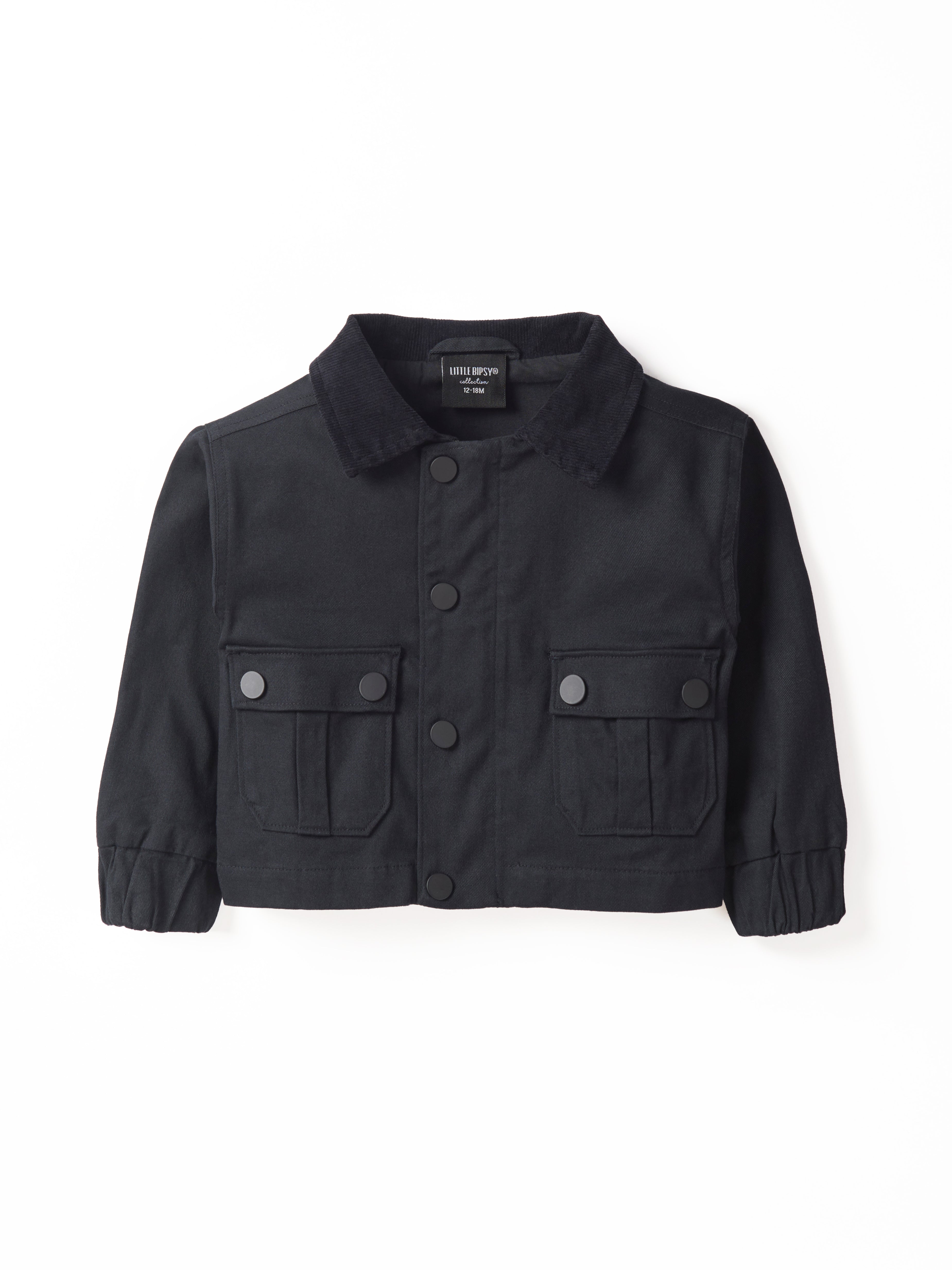 Cotton Twill Jacket - Black