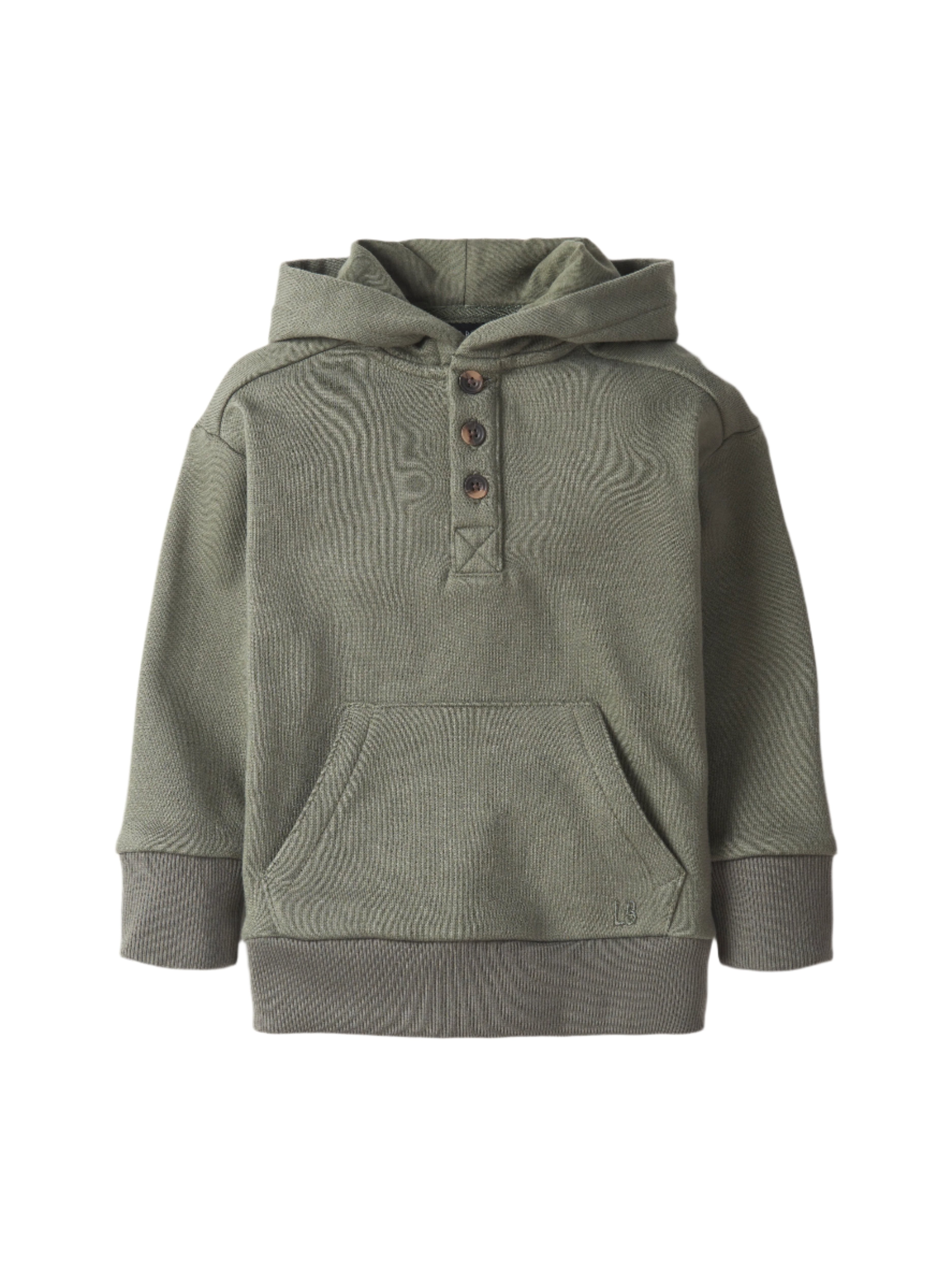 Henley Hoodie - Pine