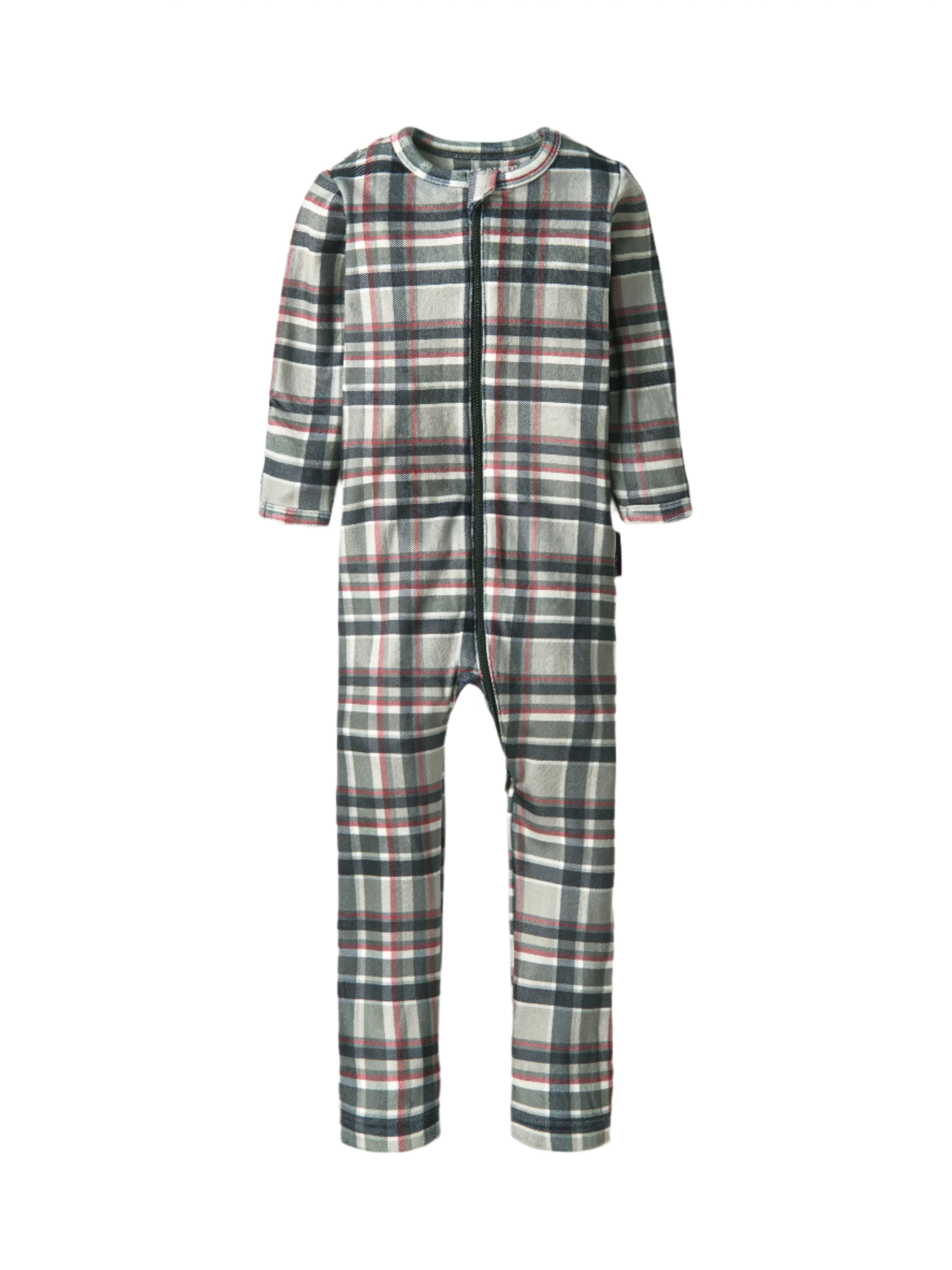 LB x Baby Breez Long Sleeve Romper Pajamas - Plaid