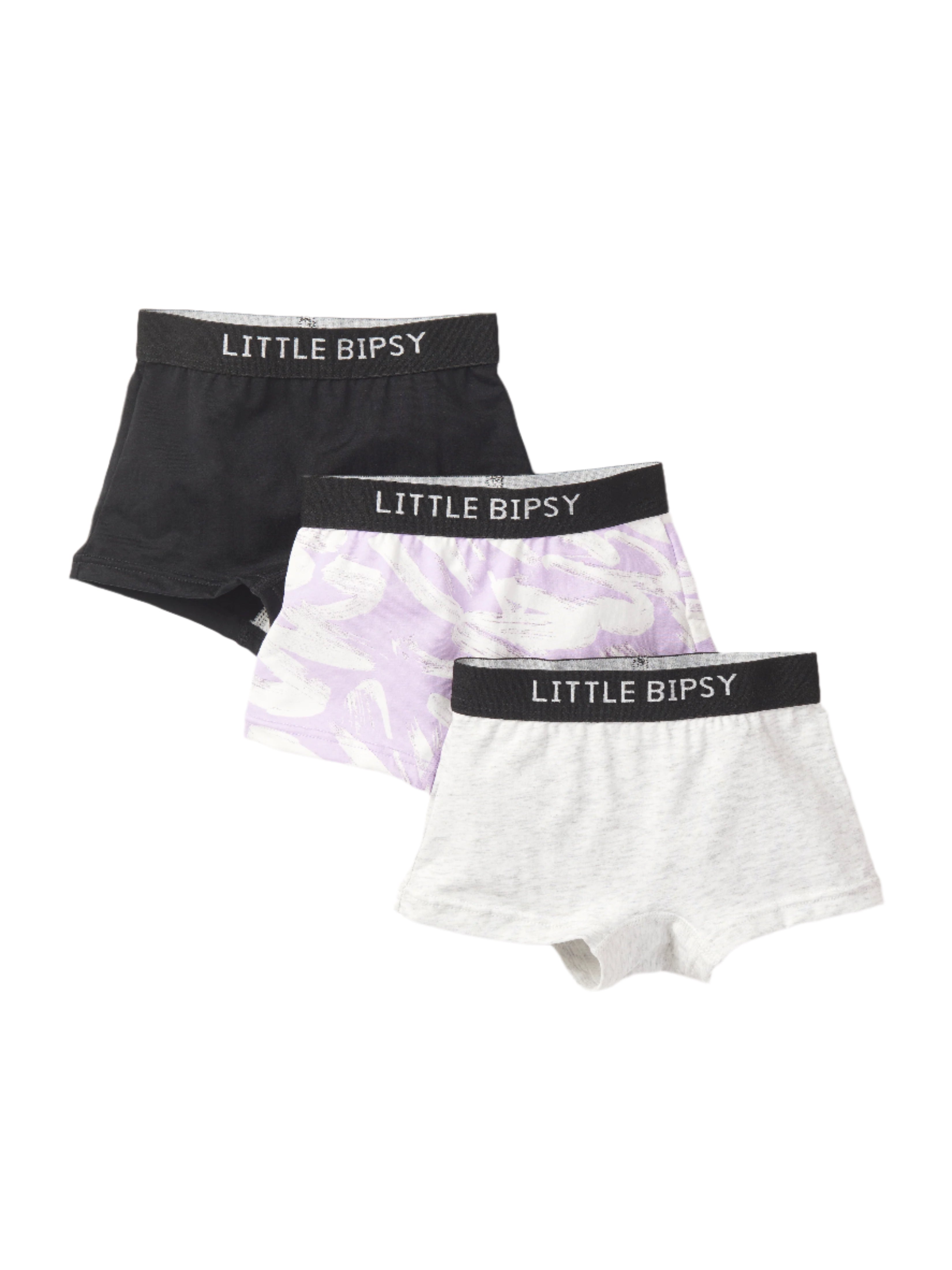 Girls Boxer Brief 3-Pack - Brush Stroke Mix