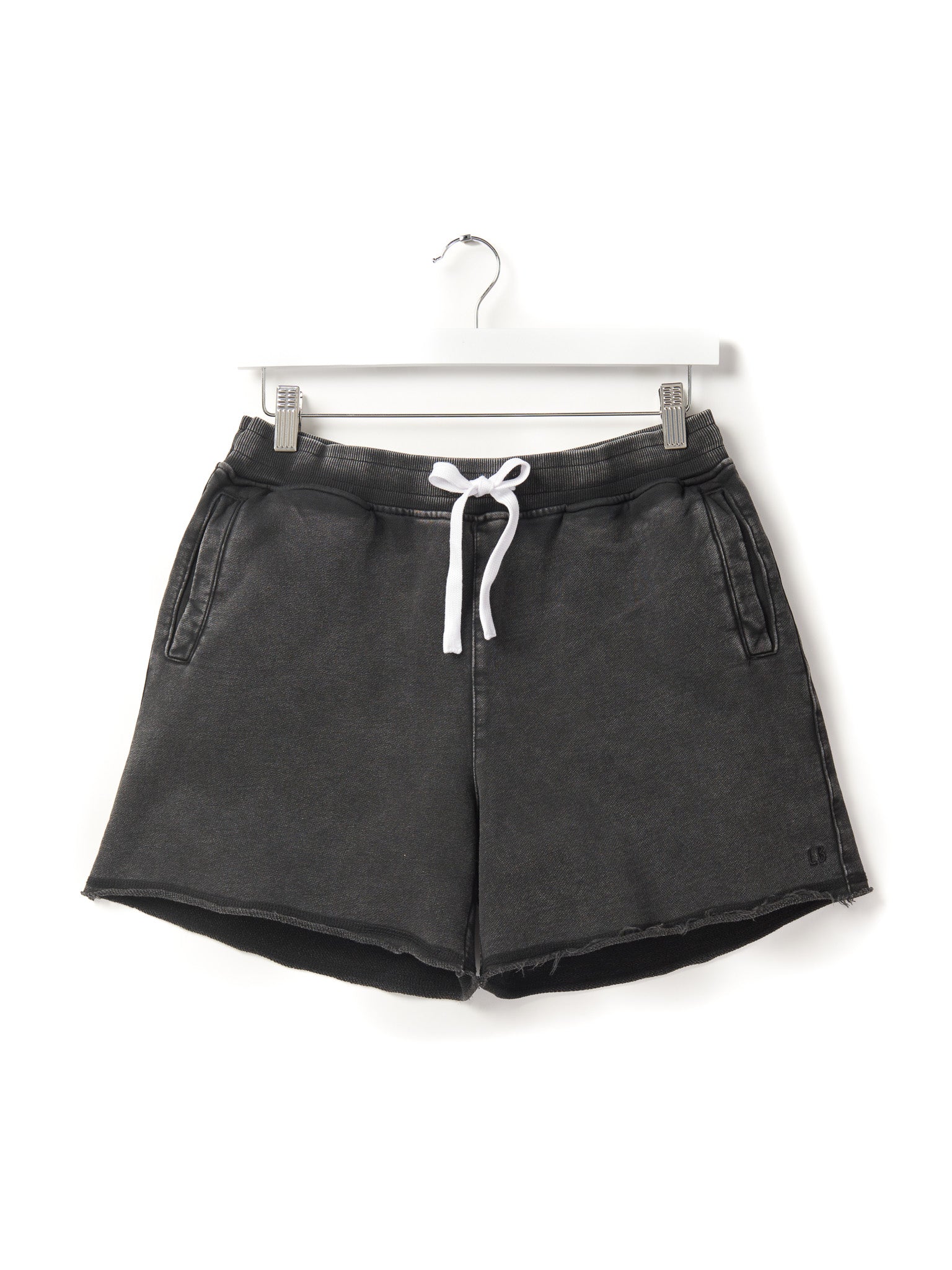 Adult Acid Wash Sweatshort - Black