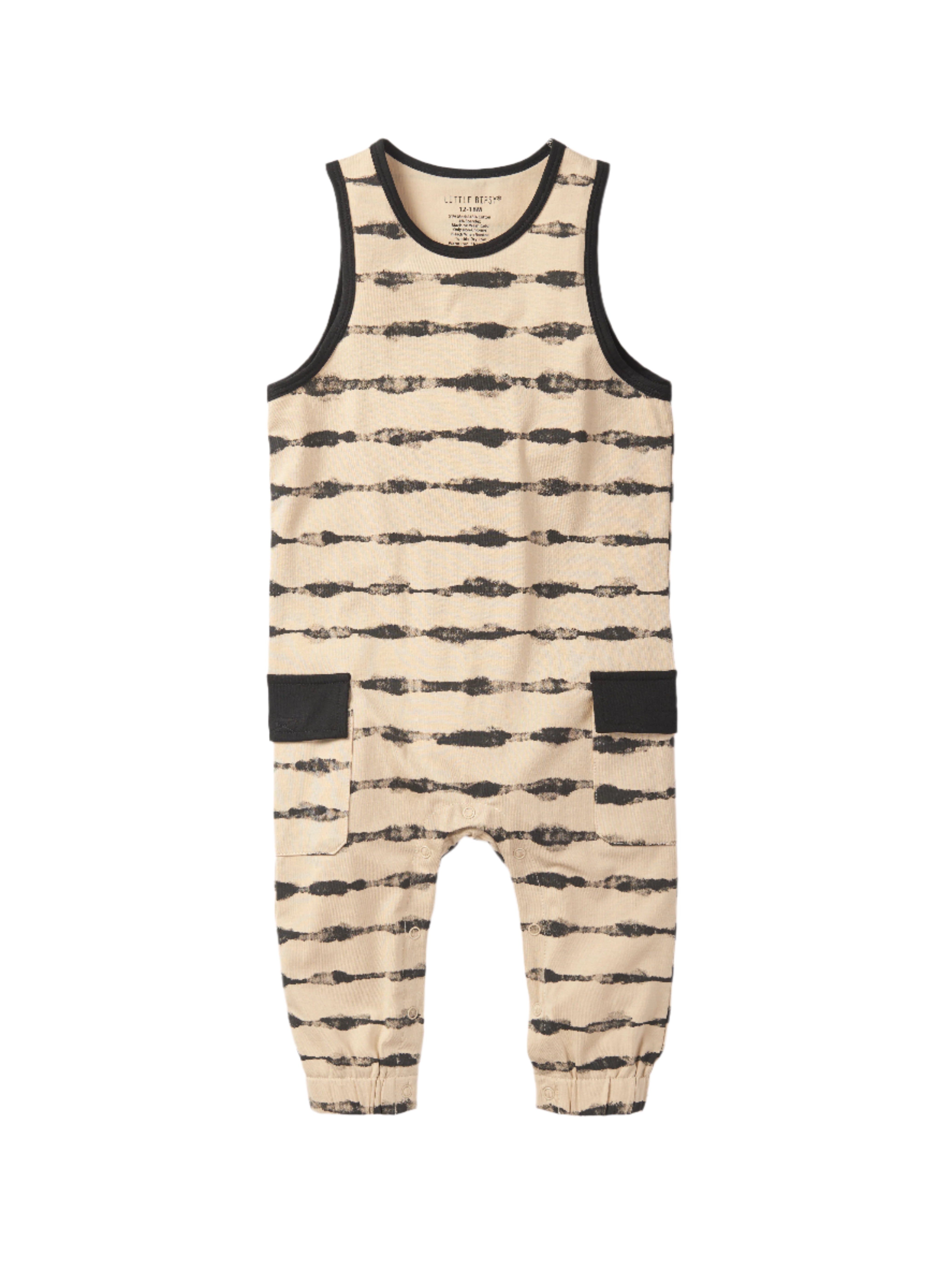 Static Stripe Tank Romper