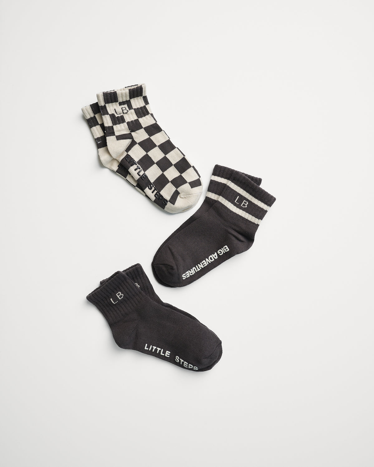 Sock 3-Pack - Brown Check