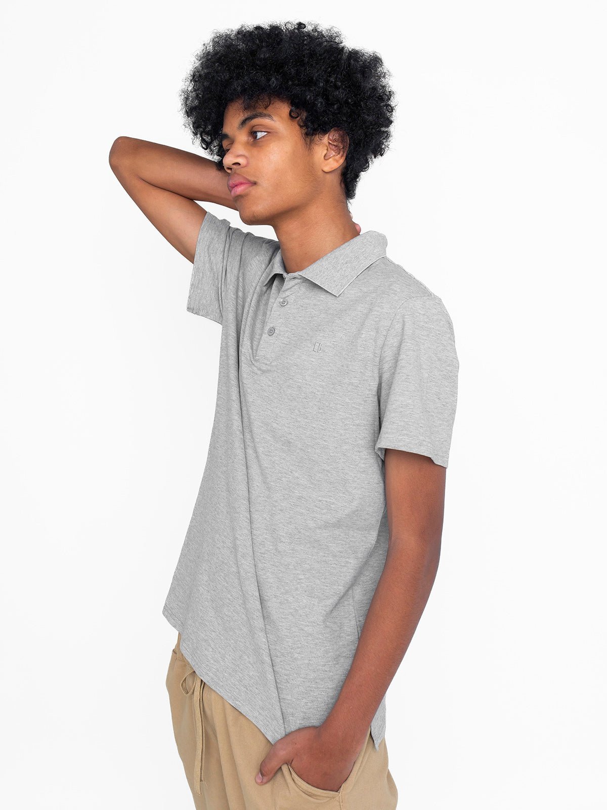 Adult Basic Polo Shirt - Grey - Little Bipsy