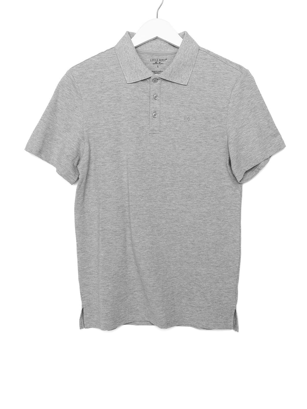 Adult Basic Polo Shirt - Grey - Little Bipsy