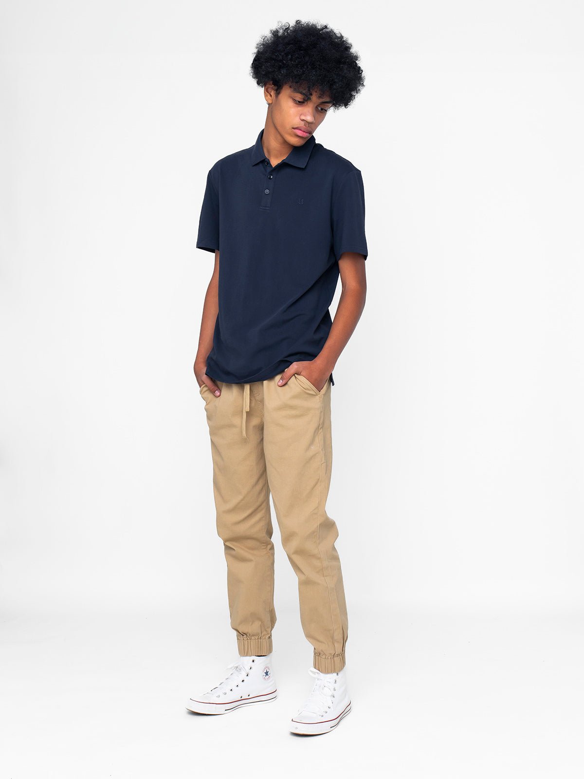 Adult Basic Polo Shirt - Navy - Little Bipsy