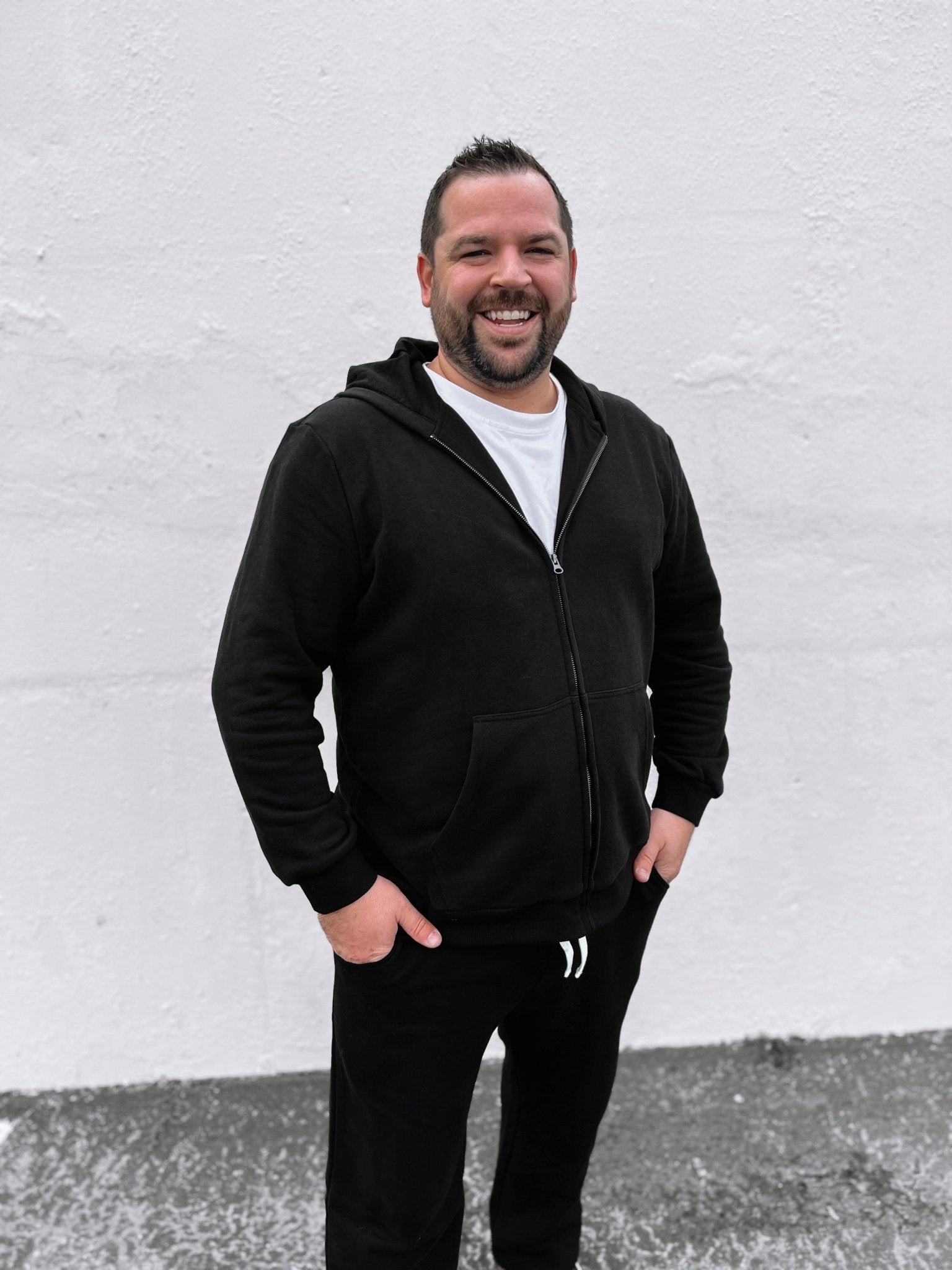 Adult Classic Black Zip Hoodie - Little Bipsy