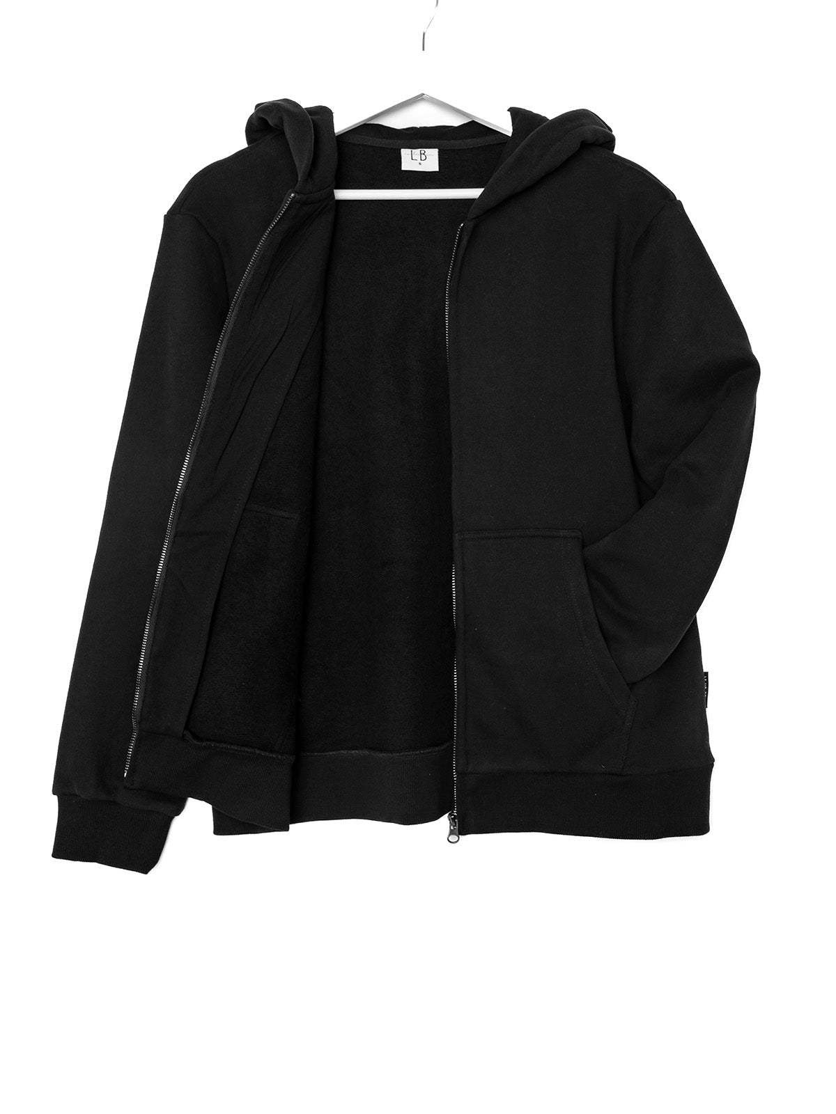 Adult Classic Black Zip Hoodie - Little Bipsy