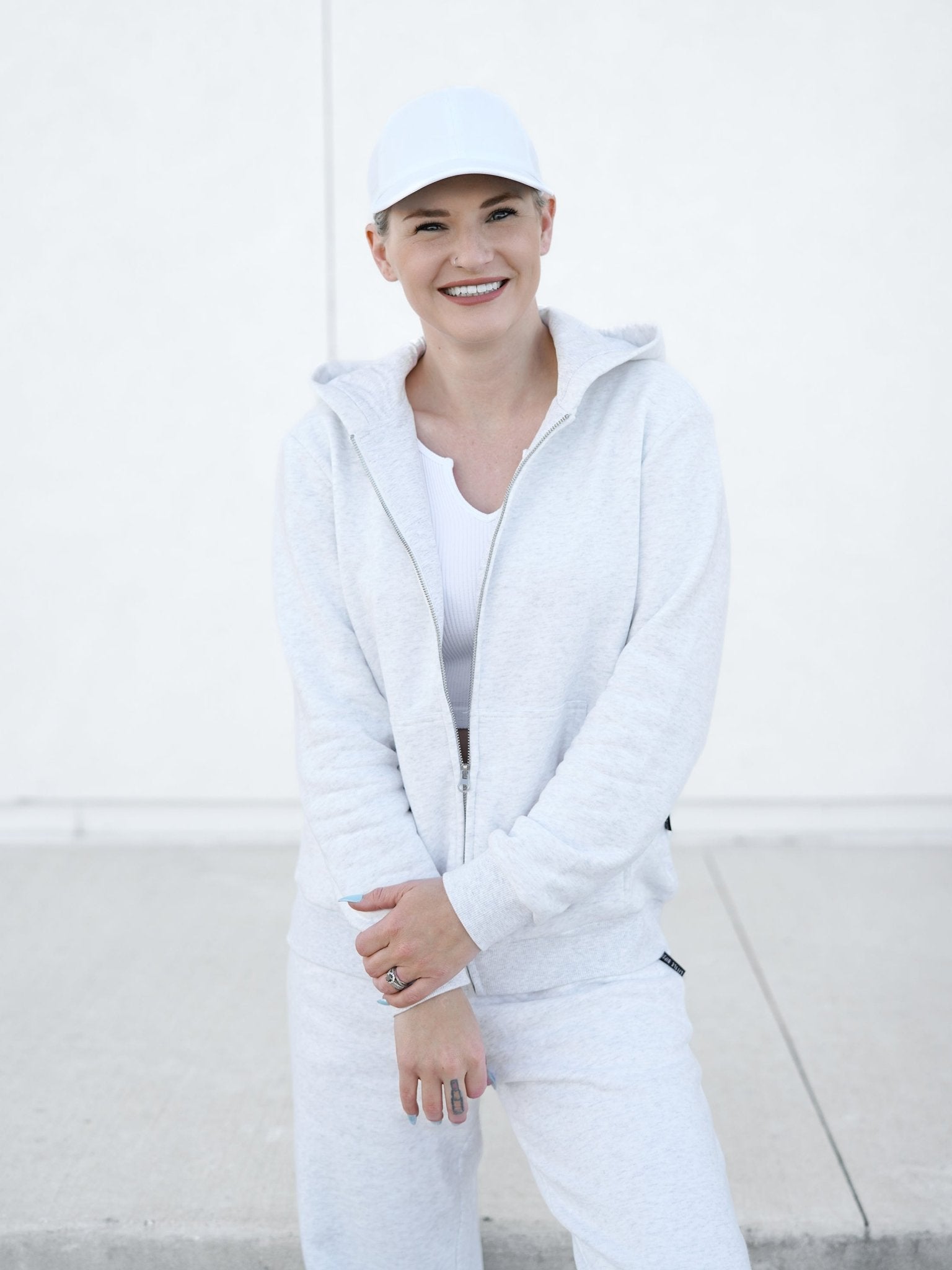 Adult Classic Zip Hoodie - Light Heather Grey - Little Bipsy