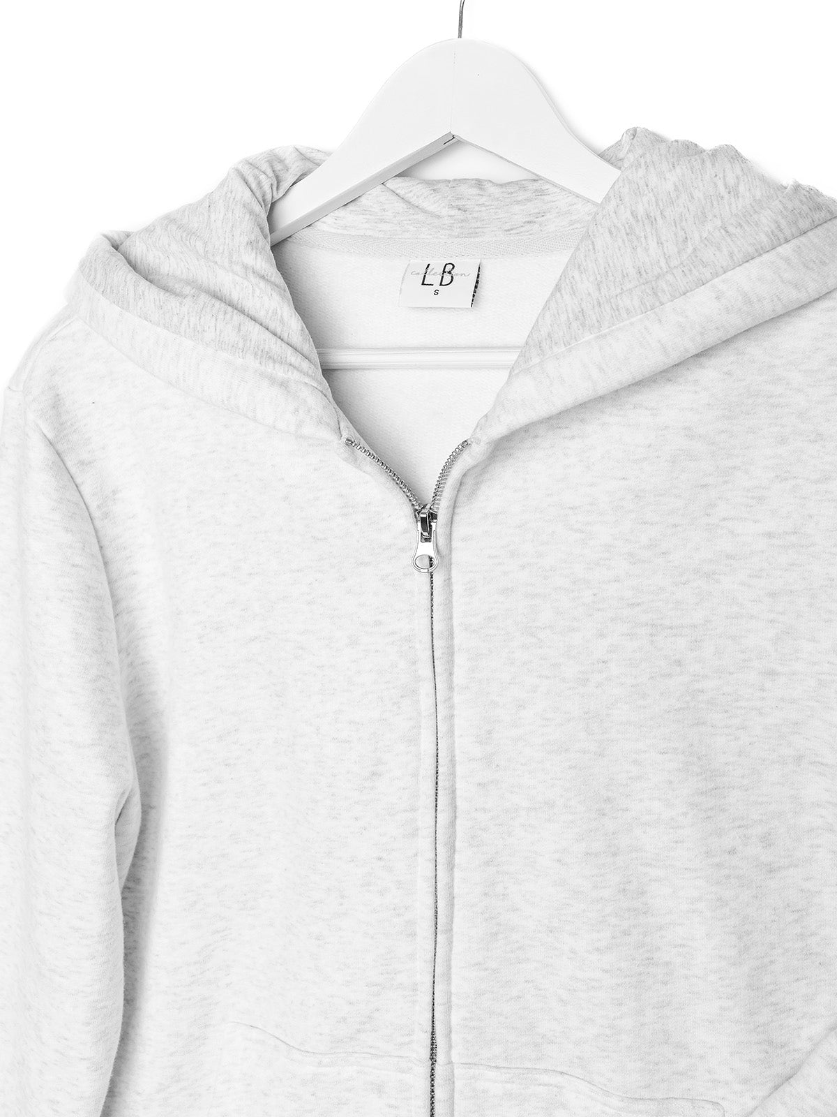 Adult Classic Zip Hoodie - Light Heather Grey - Little Bipsy
