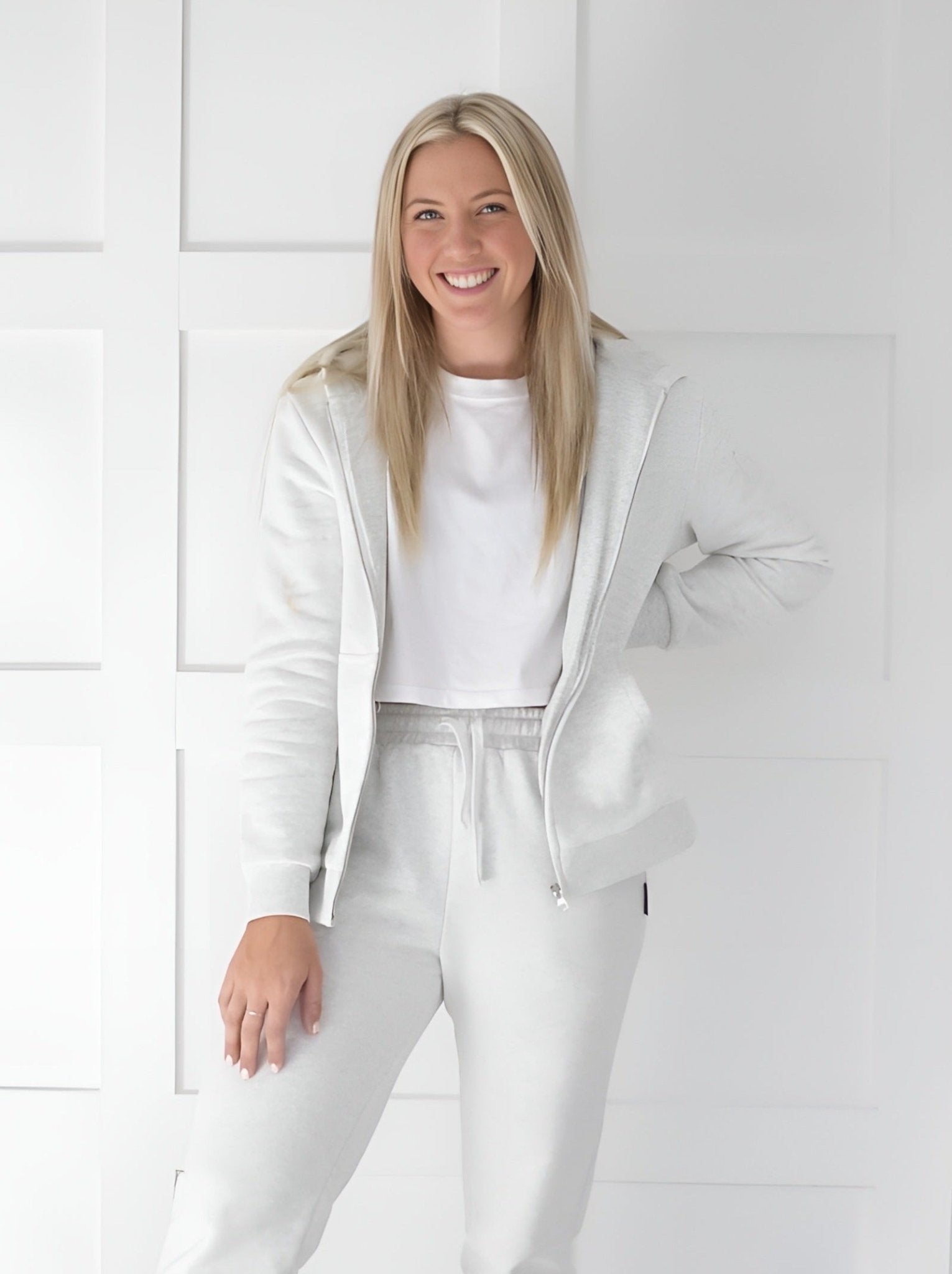 Adult Classic Zip Hoodie - Light Heather Grey - Little Bipsy