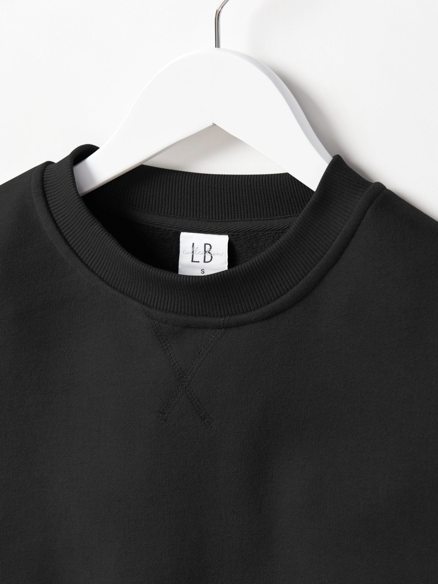 Adult Elevated Crewneck - Black - Little Bipsy