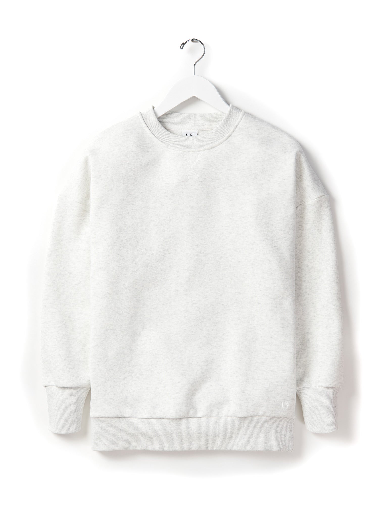 Adult Elevated Crewneck - Light Heather Grey - Little Bipsy