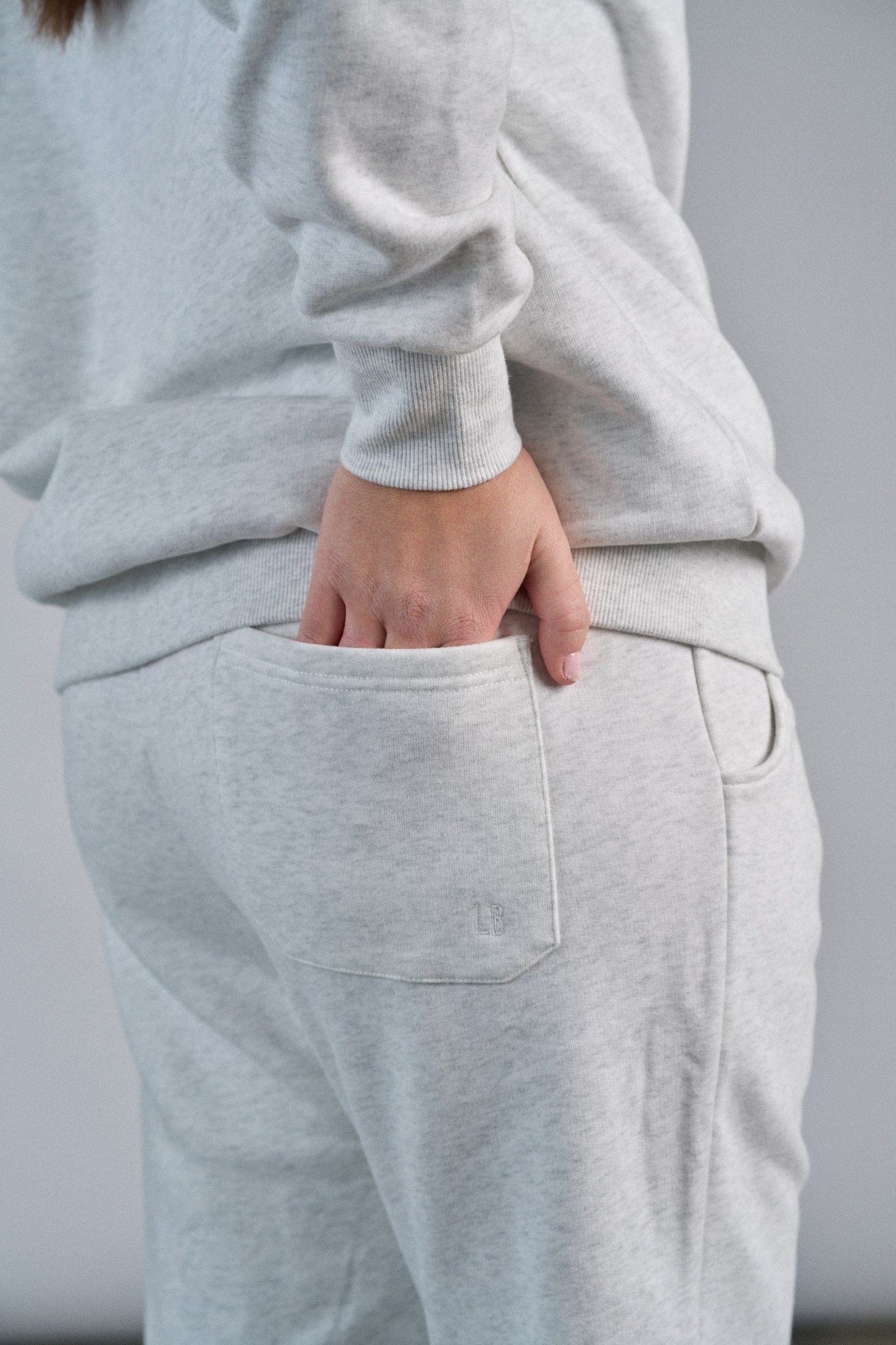 Adult Elevated Crewneck - Light Heather Grey - Little Bipsy