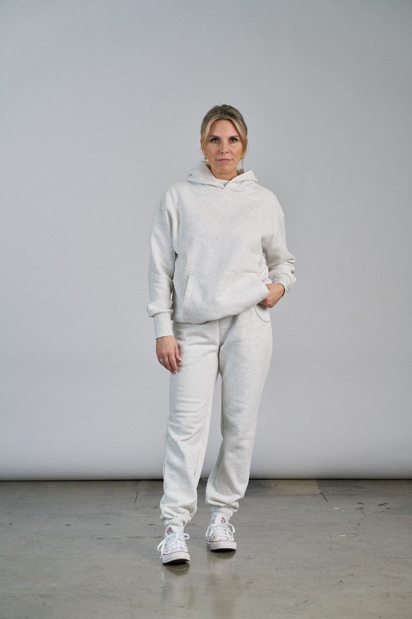 Adult Elevated Hoodie - Light Heather Grey - Little Bipsy