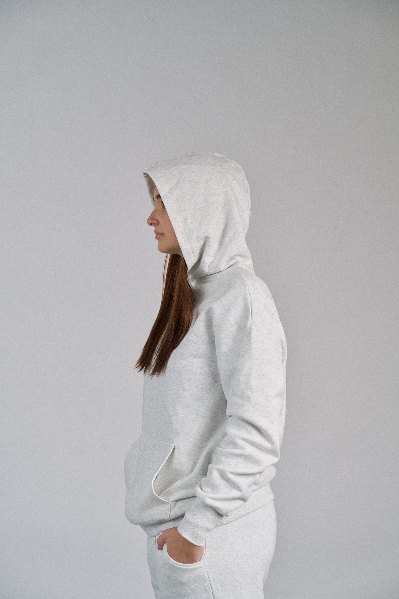Adult Elevated Hoodie - Light Heather Grey - Little Bipsy