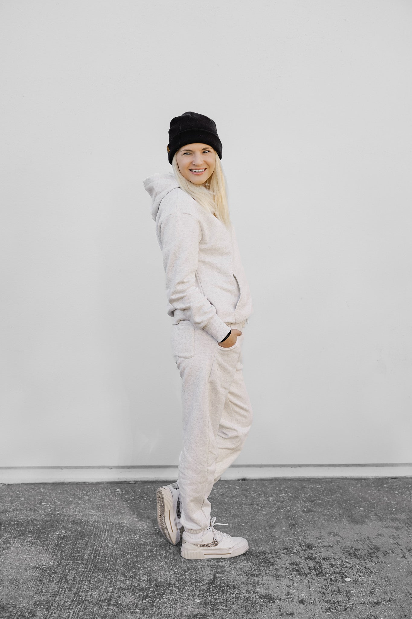 Adult Elevated Hoodie - Light Heather Grey - Little Bipsy