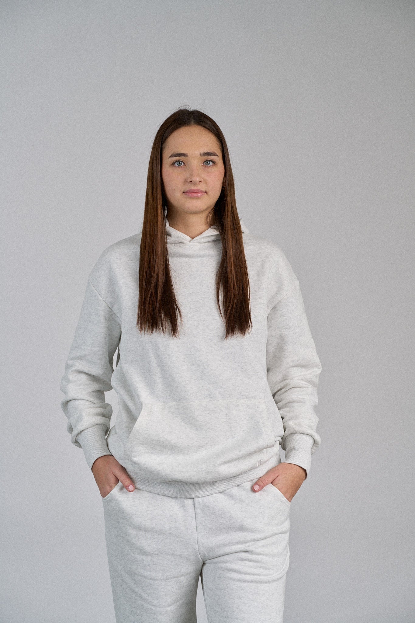 Adult Elevated Hoodie - Light Heather Grey - Little Bipsy