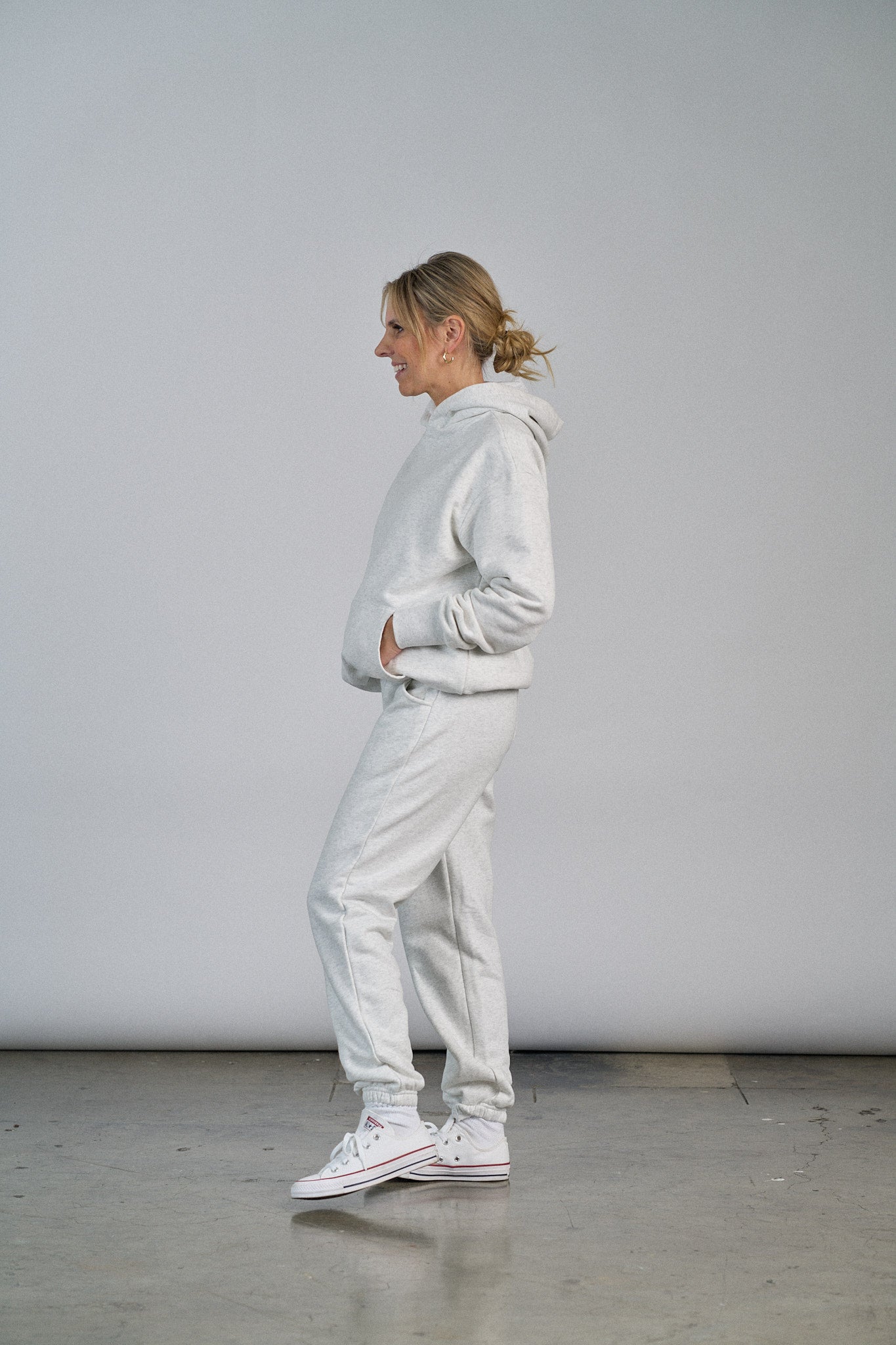 Adult Elevated Hoodie - Light Heather Grey - Little Bipsy