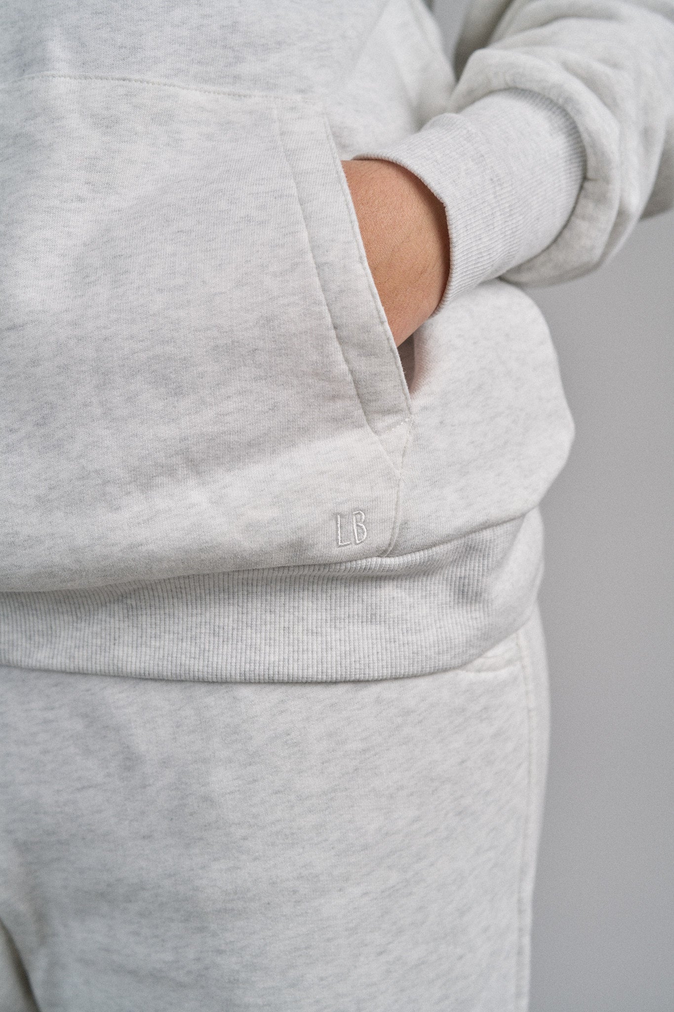 Adult Elevated Hoodie - Light Heather Grey - Little Bipsy