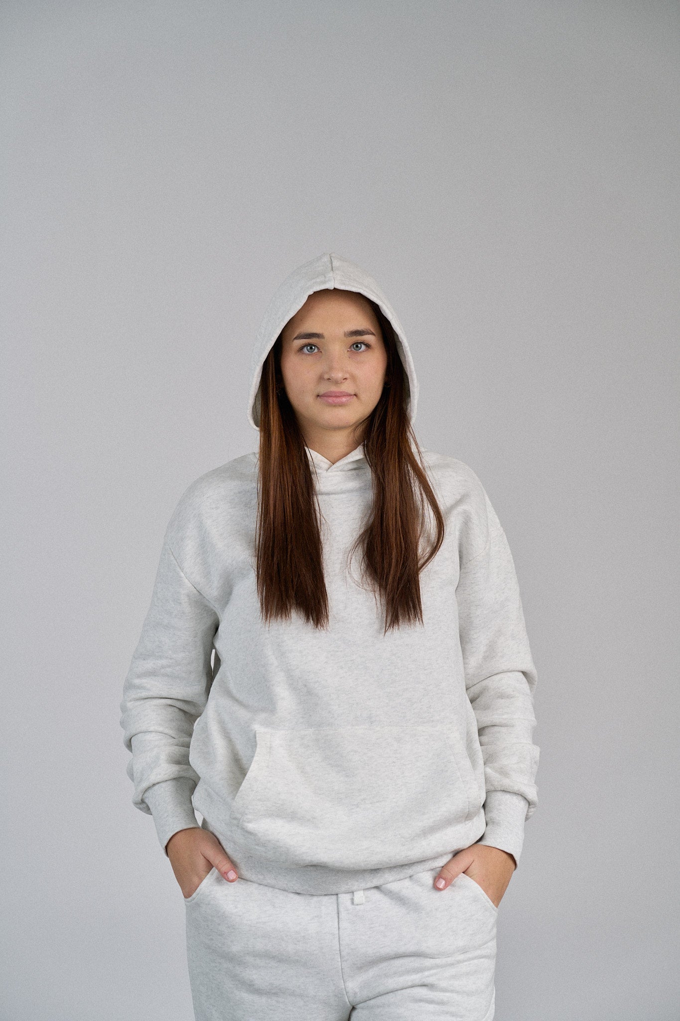 Adult Elevated Hoodie - Light Heather Grey - Little Bipsy