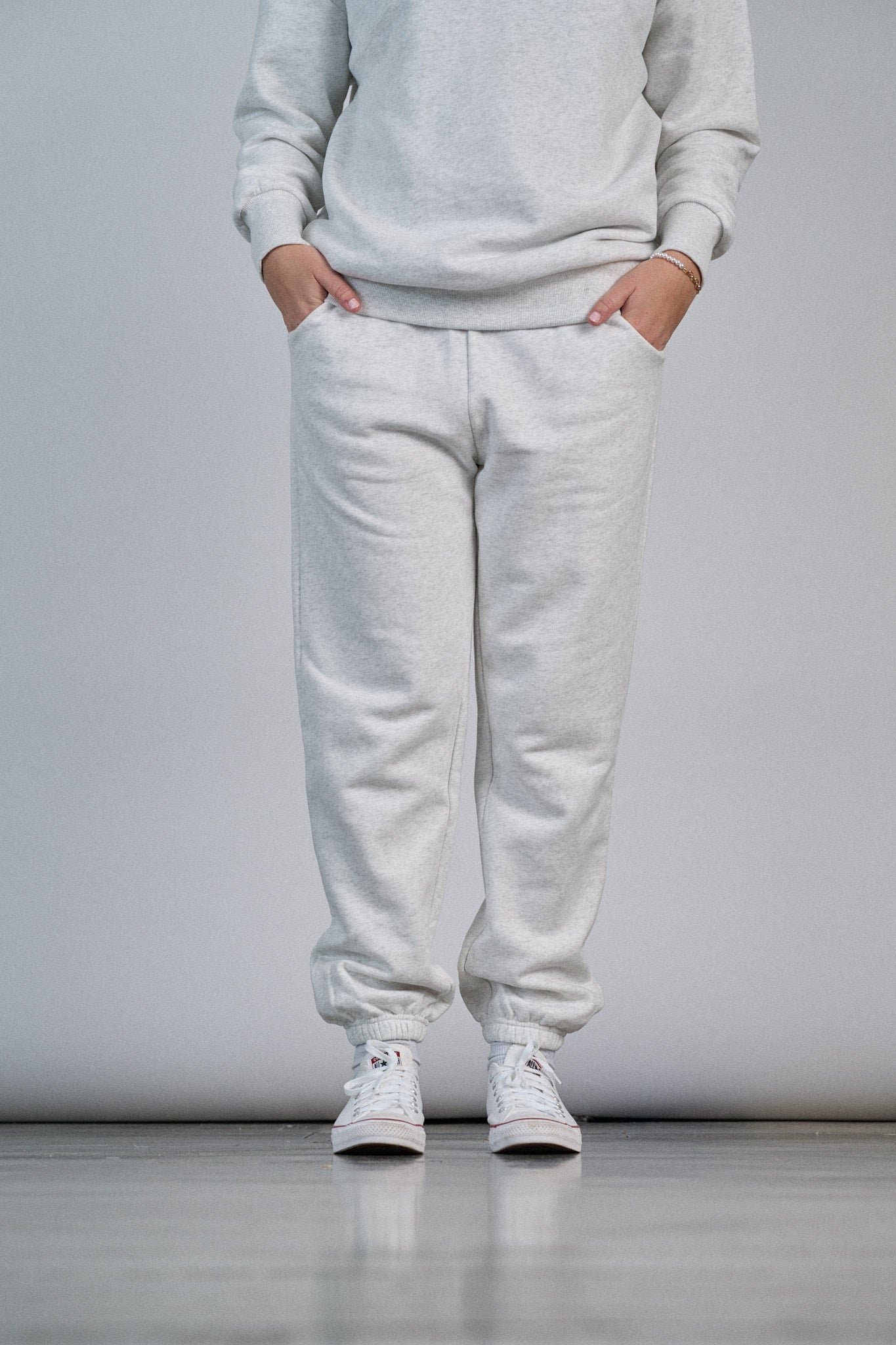 Adult Elevated Sweatpant - Light Heather Grey - Little Bipsy