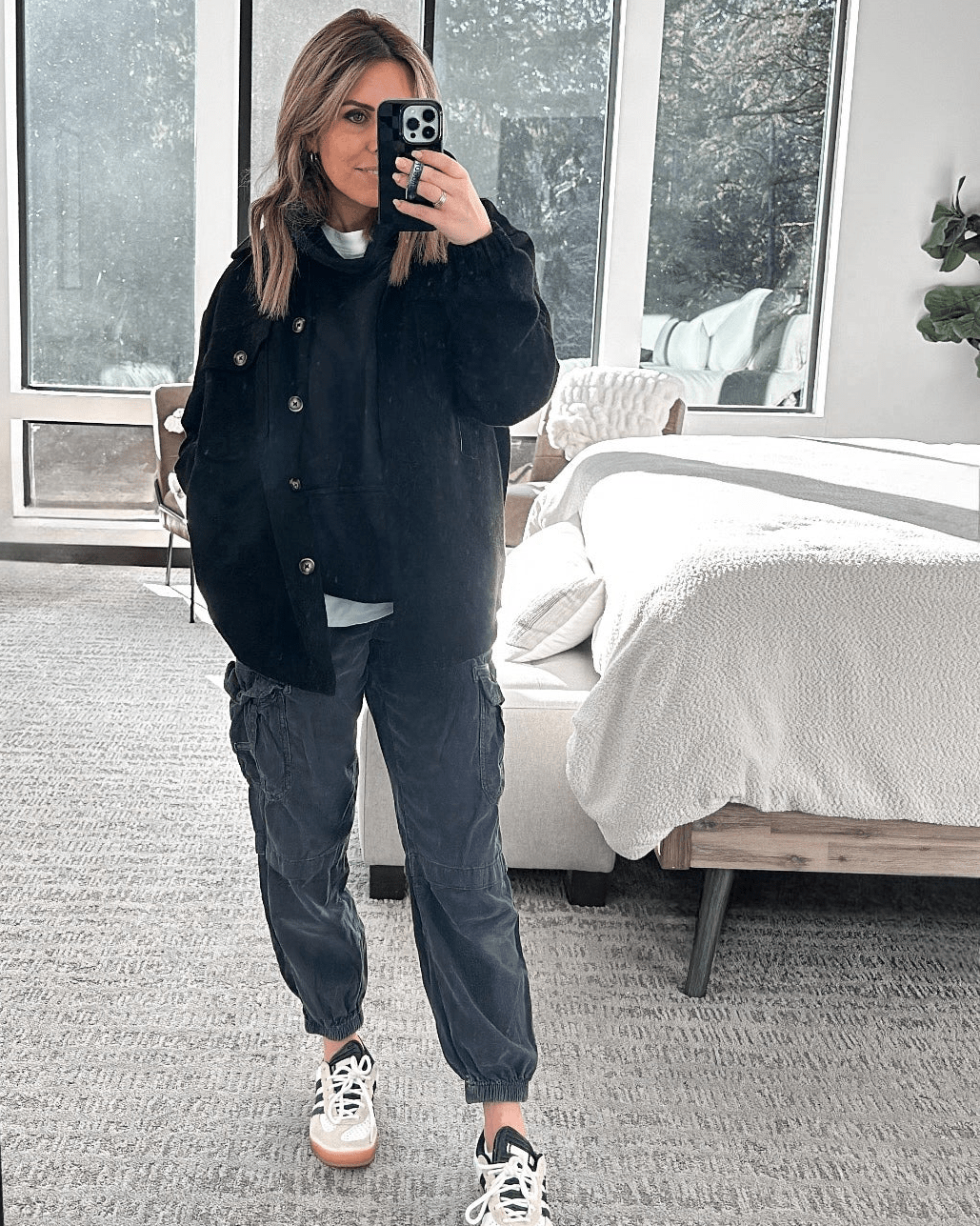 Adult Shacket - Black - Little Bipsy