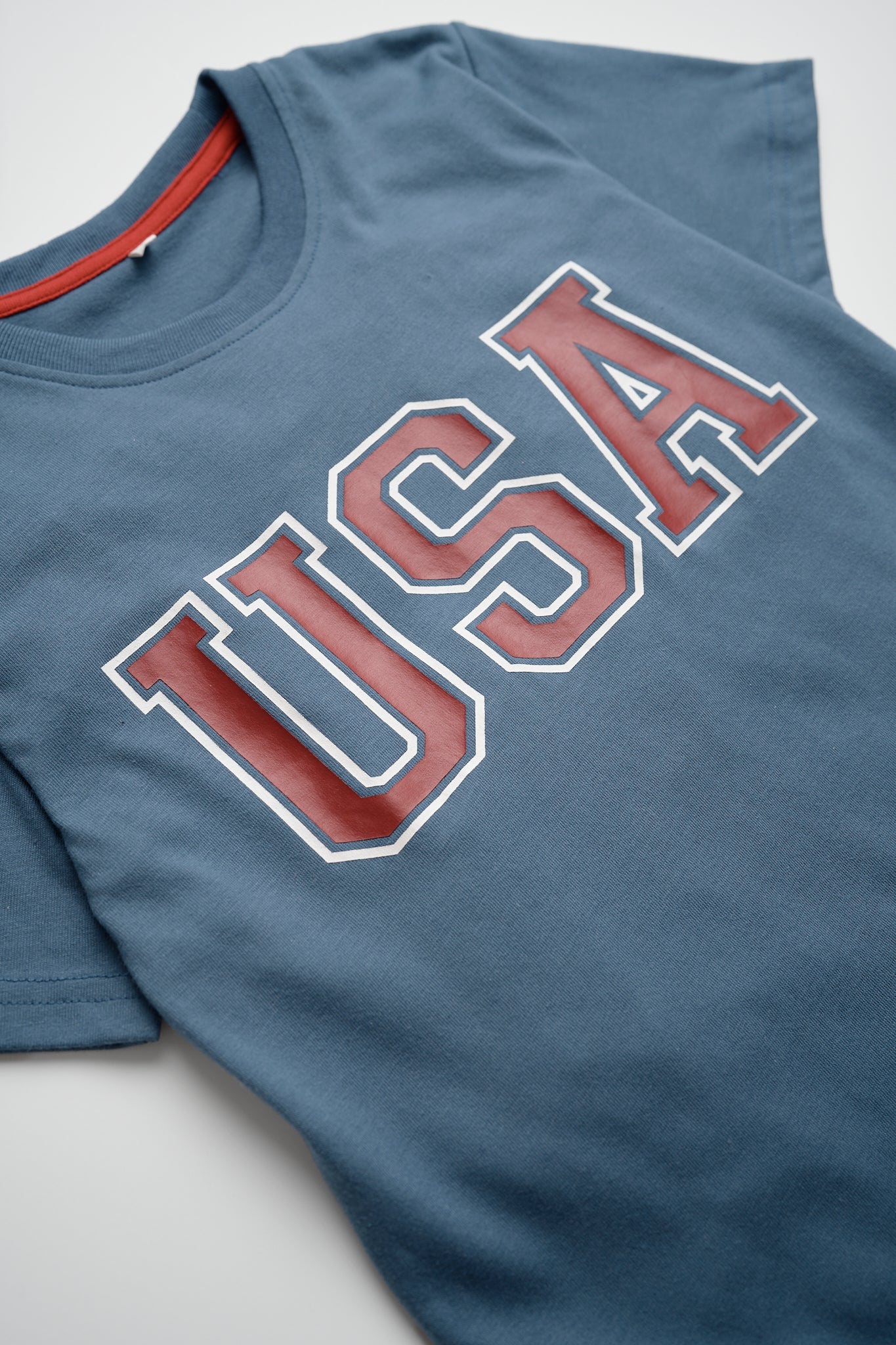 Adult USA Elevated Tee - Worn Indigo - Little Bipsy
