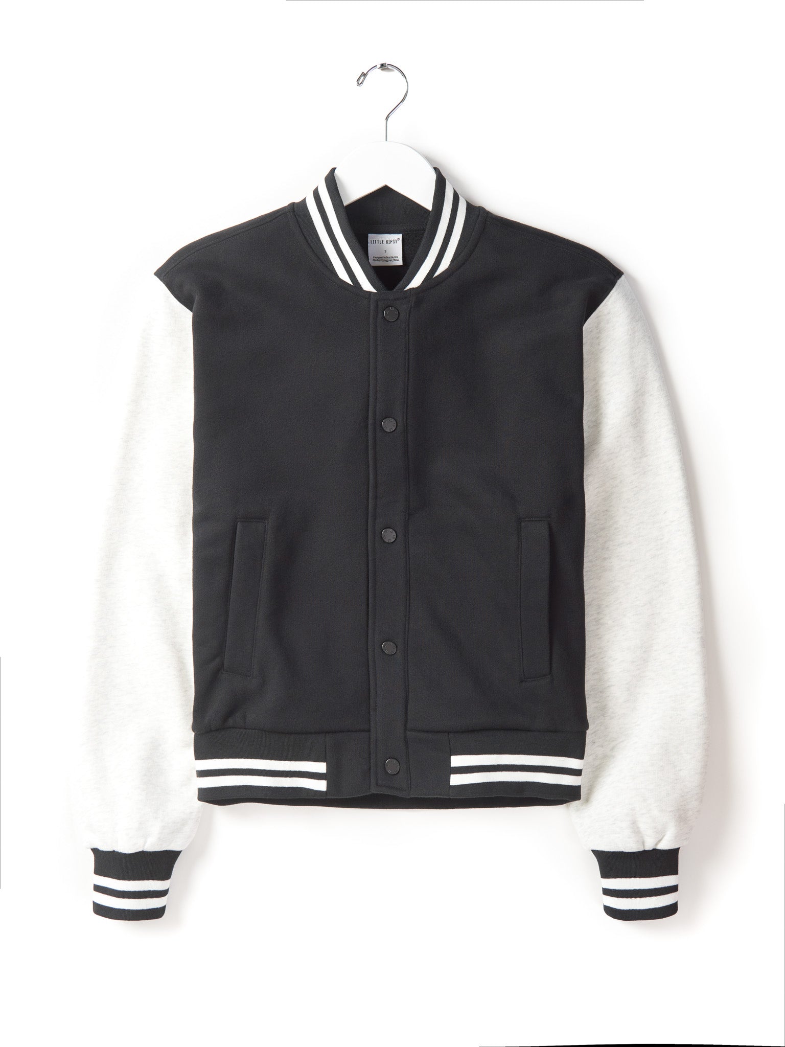 Adult Varsity Jacket - Black - Little Bipsy