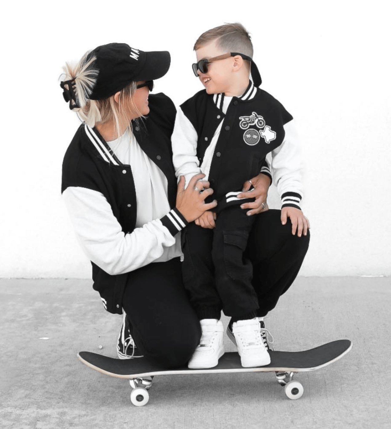 Adult Varsity Jacket - Black - Little Bipsy