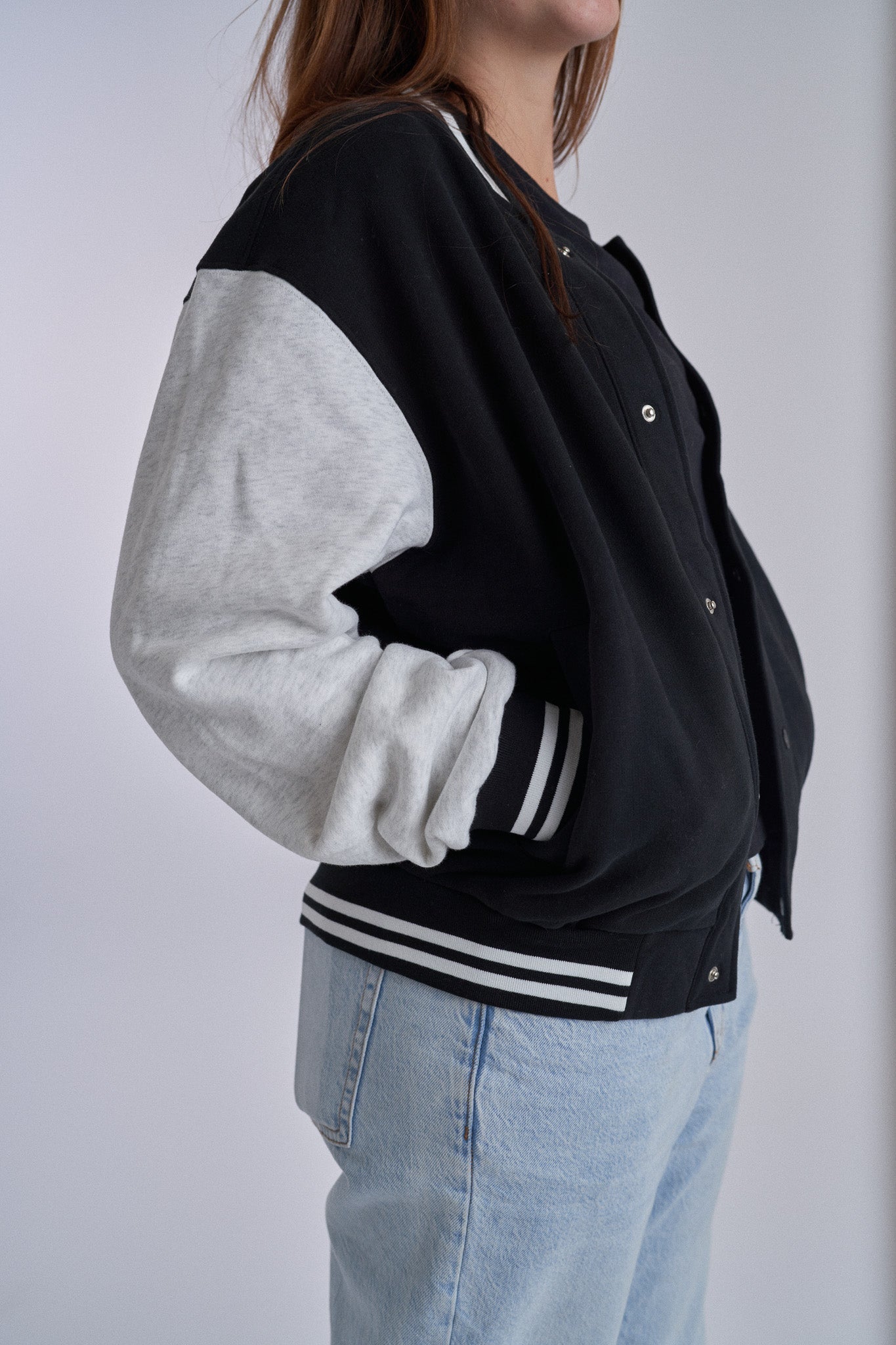 Adult Varsity Jacket - Black - Little Bipsy