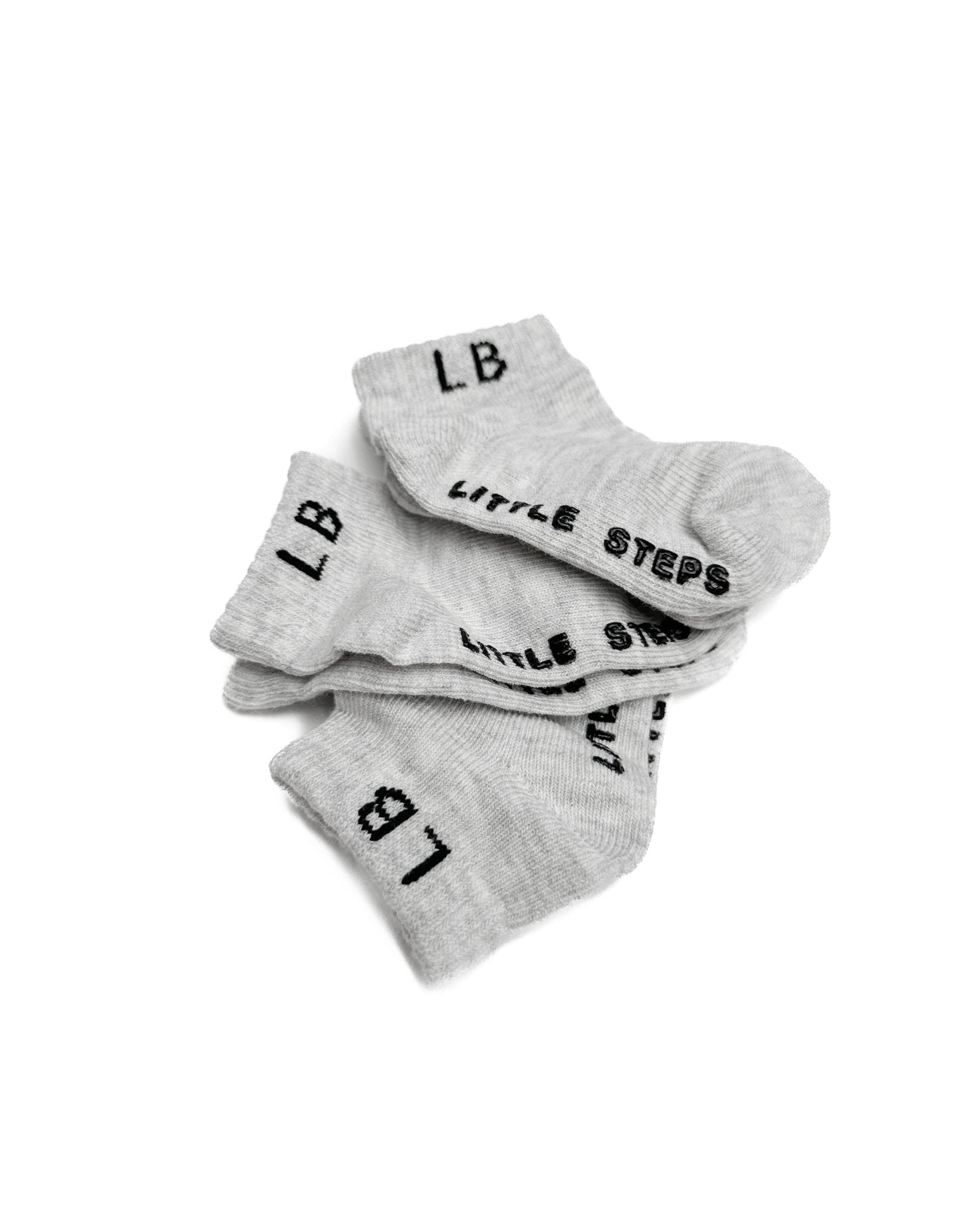 Ankle Sock 3 - Pack - Light Heather Grey - Little Bipsy