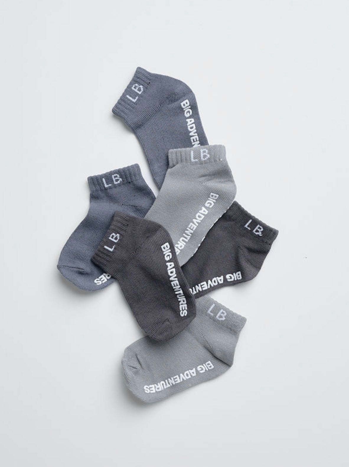 Ankle Sock 3 - Pack - Worn Indigo Mix - Little Bipsy
