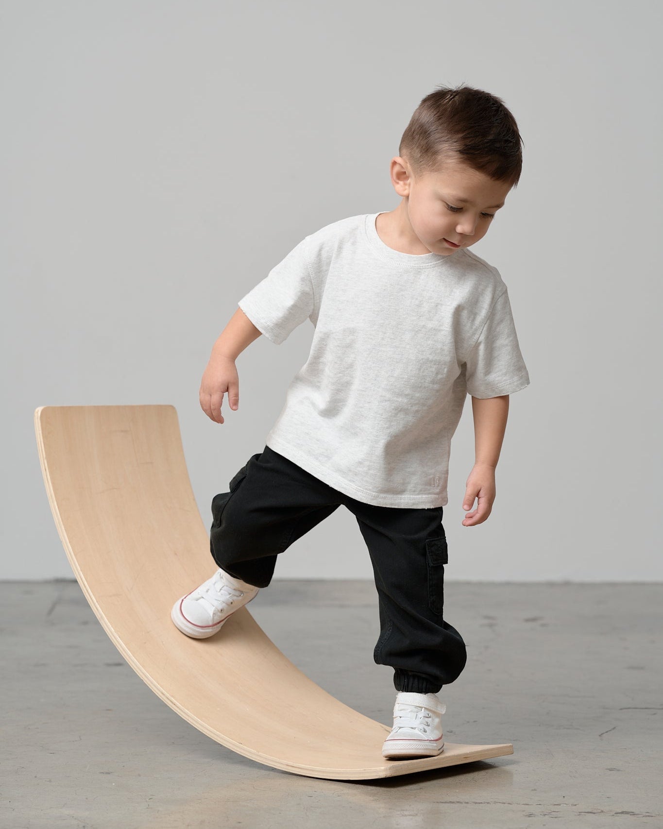 Athletic Boxy Tee - Light Heather Grey - Little Bipsy