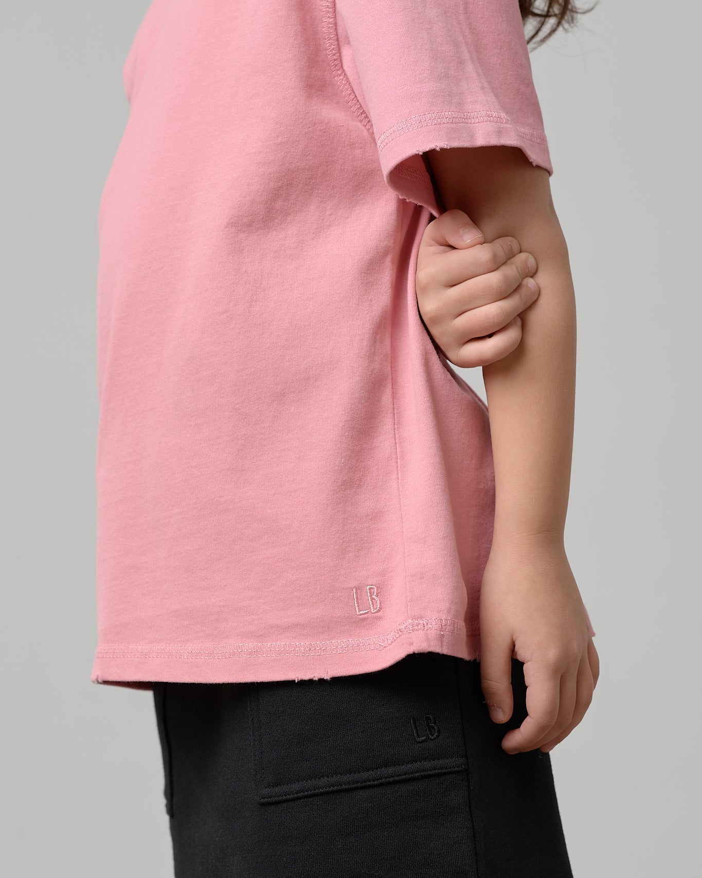 Athletic Boxy Tee - Rose - Little Bipsy