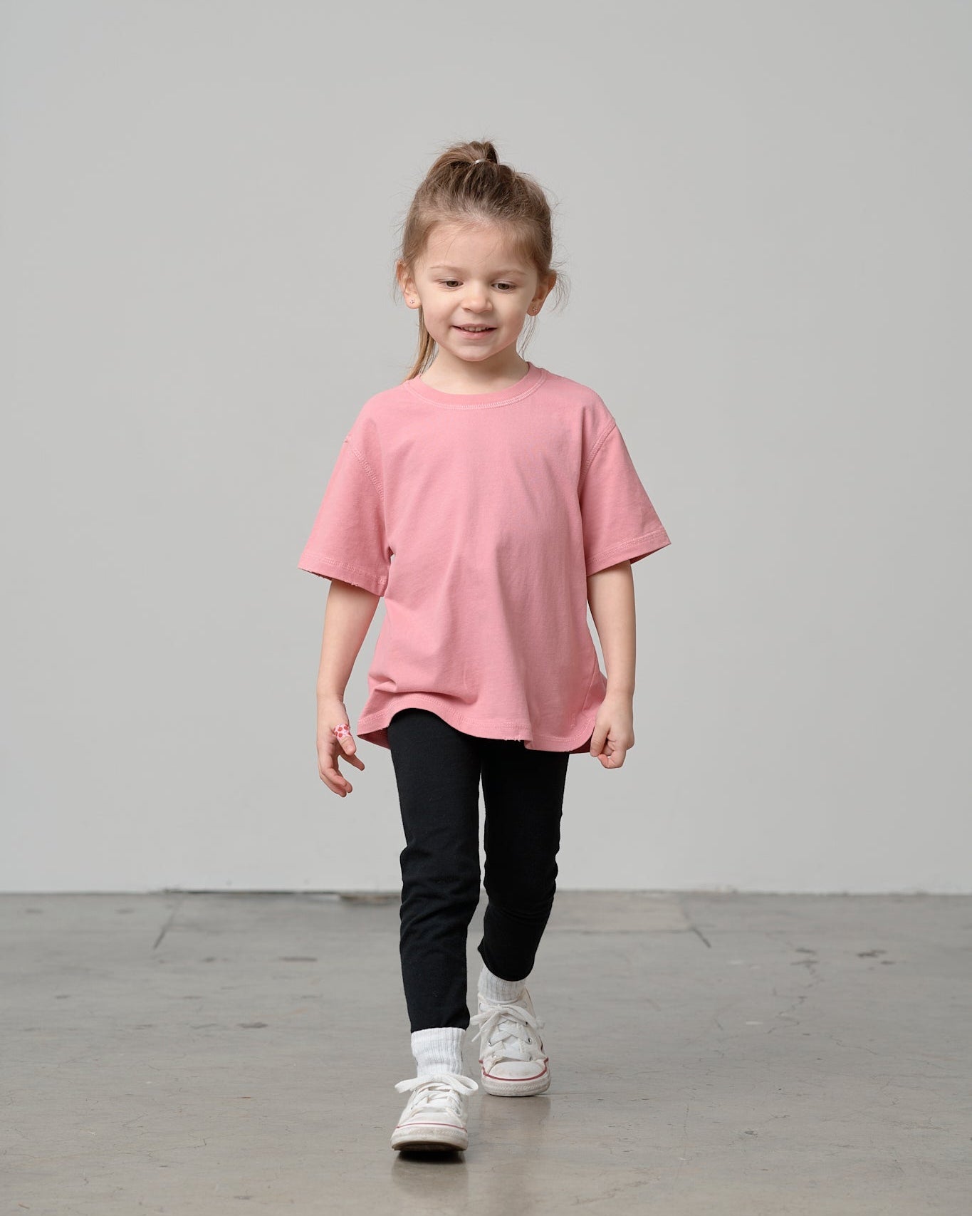 Athletic Boxy Tee - Rose - Little Bipsy