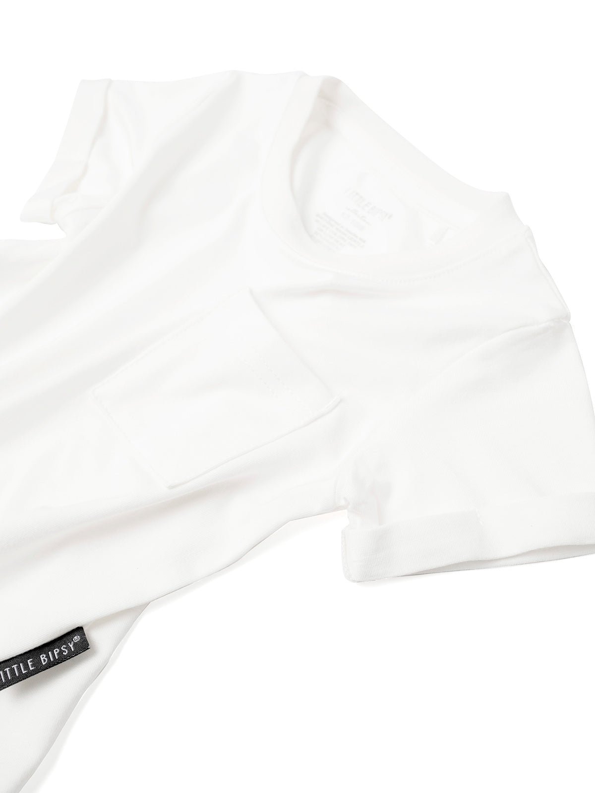 Baby Bamboo Pocket Tee - Off White - Little Bipsy