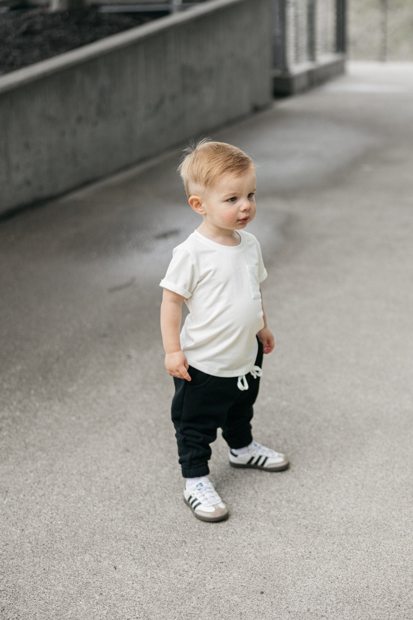 Baby Bamboo Pocket Tee - Off White - Little Bipsy