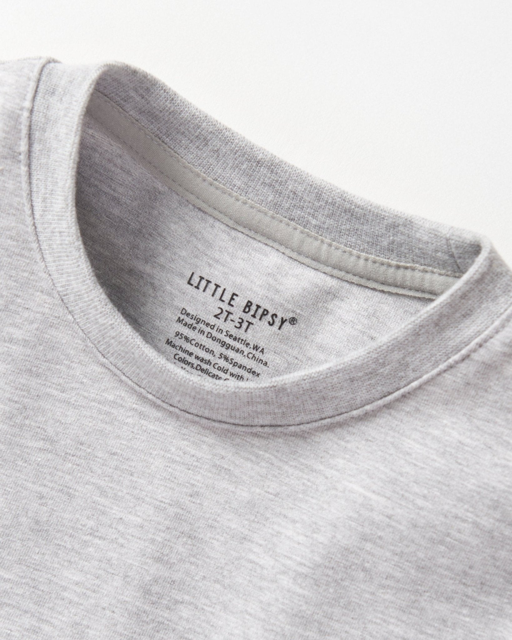 Baby Basic Tee - Grey - Little Bipsy