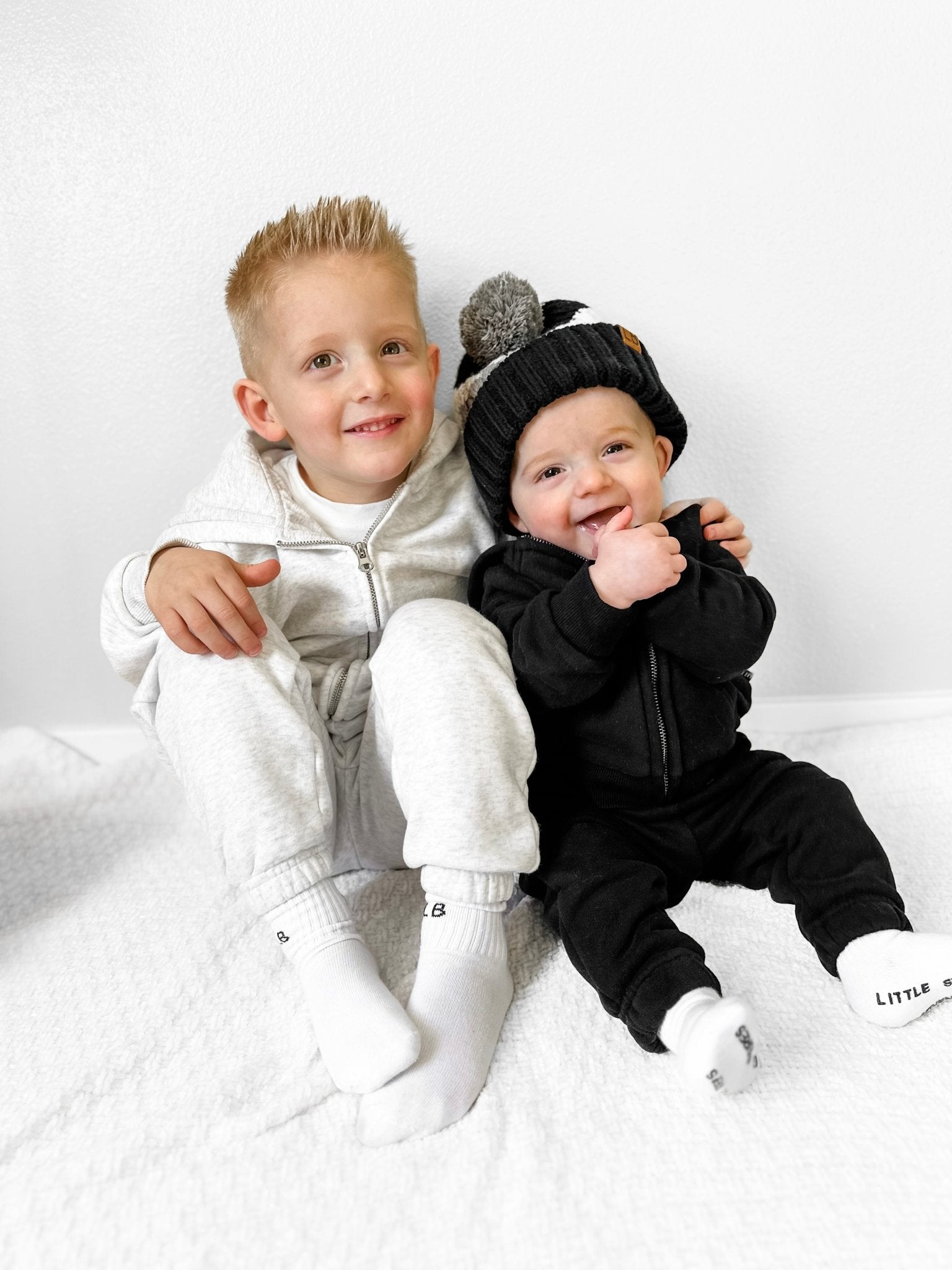 Baby Classic Zip Hoodie - Black - Little Bipsy