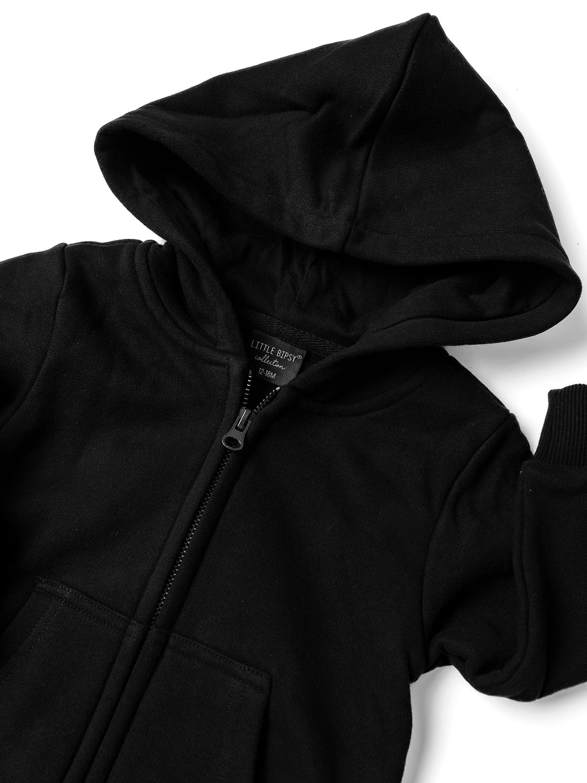 Baby Classic Zip Hoodie - Black - Little Bipsy