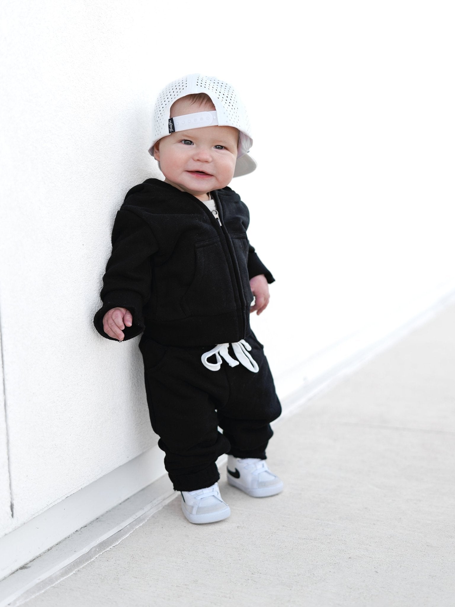 Baby Classic Zip Hoodie - Black - Little Bipsy