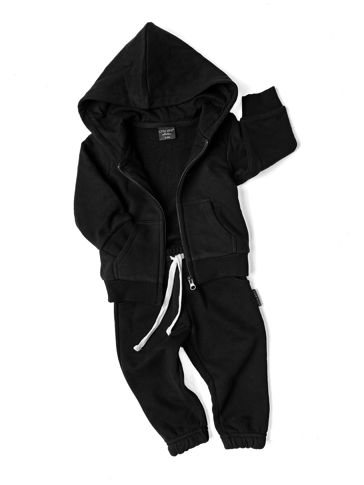 Baby Classic Zip Hoodie - Black - Little Bipsy
