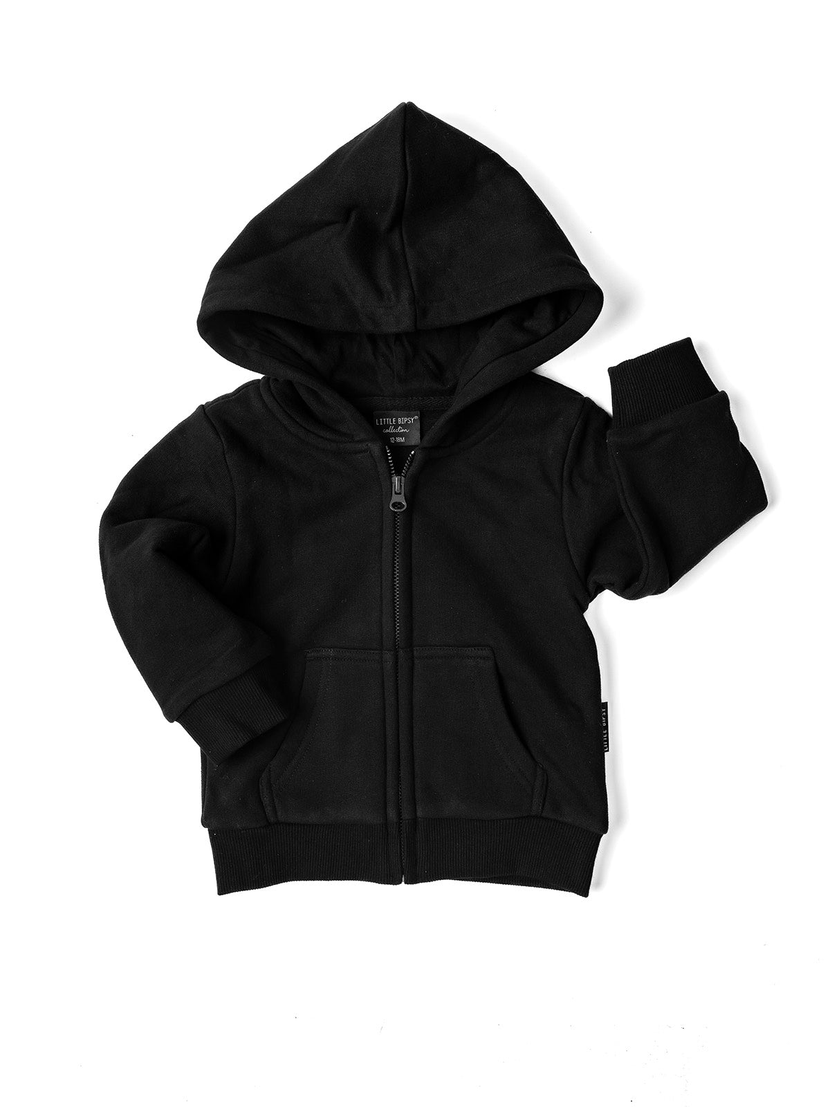 Baby Classic Zip Hoodie - Black - Little Bipsy