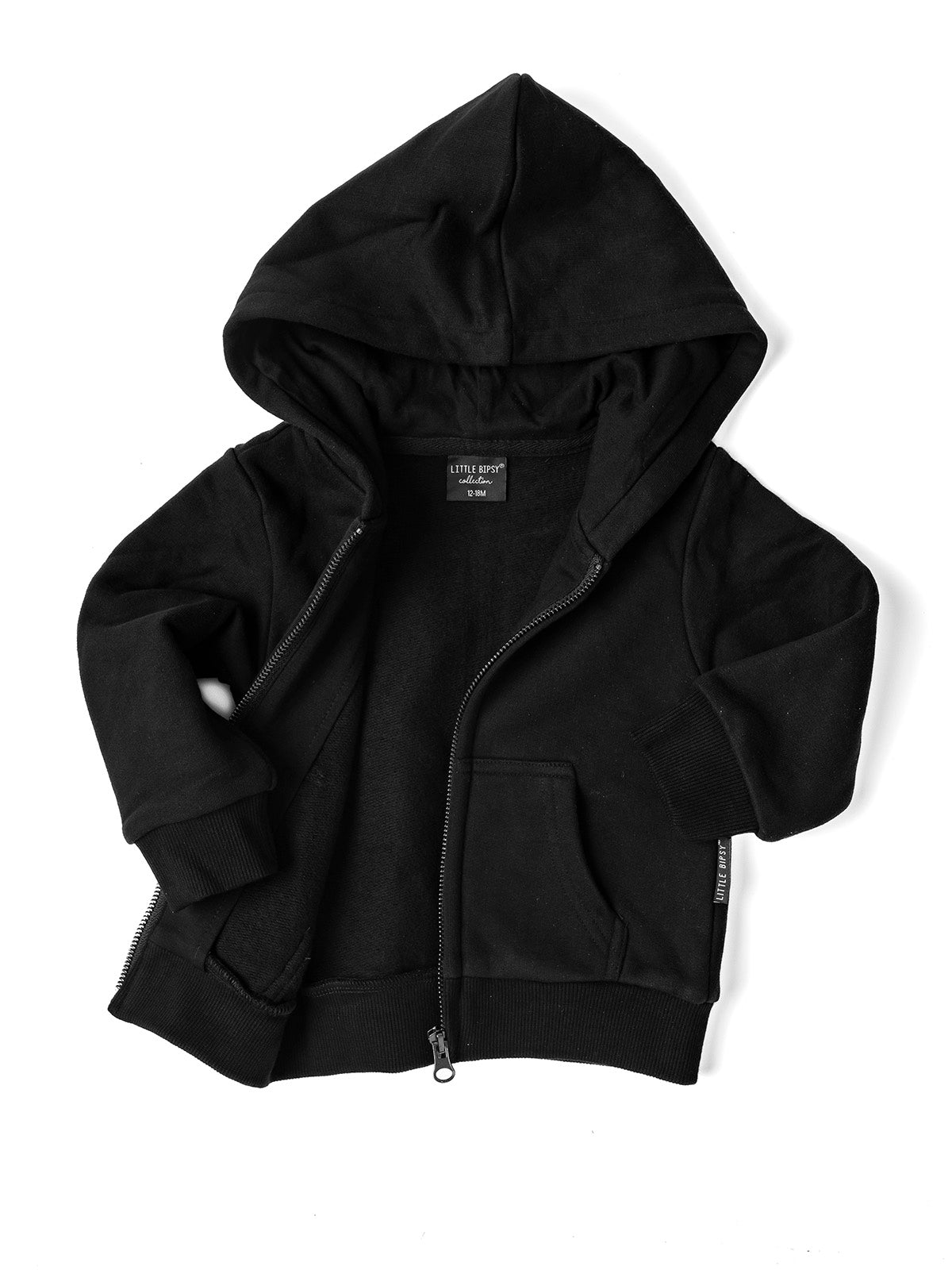 Baby Classic Zip Hoodie - Black - Little Bipsy