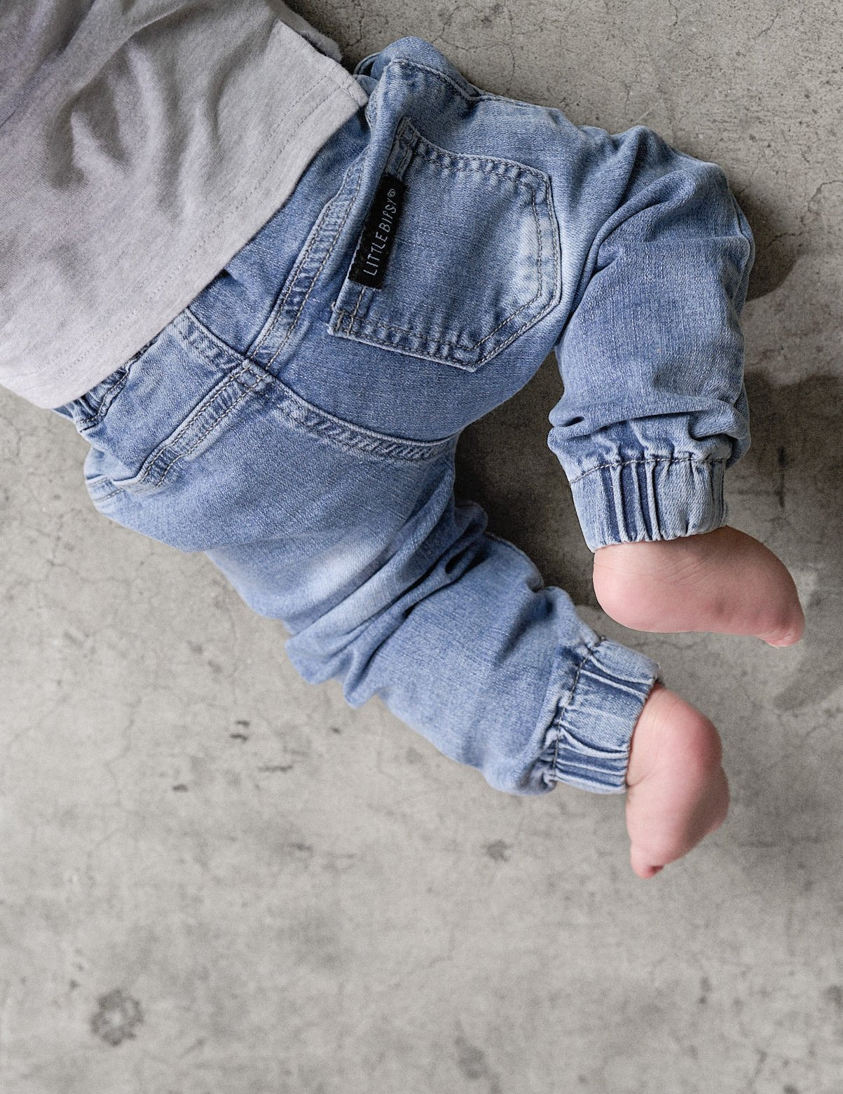 Baby Denim Jogger - Little Bipsy
