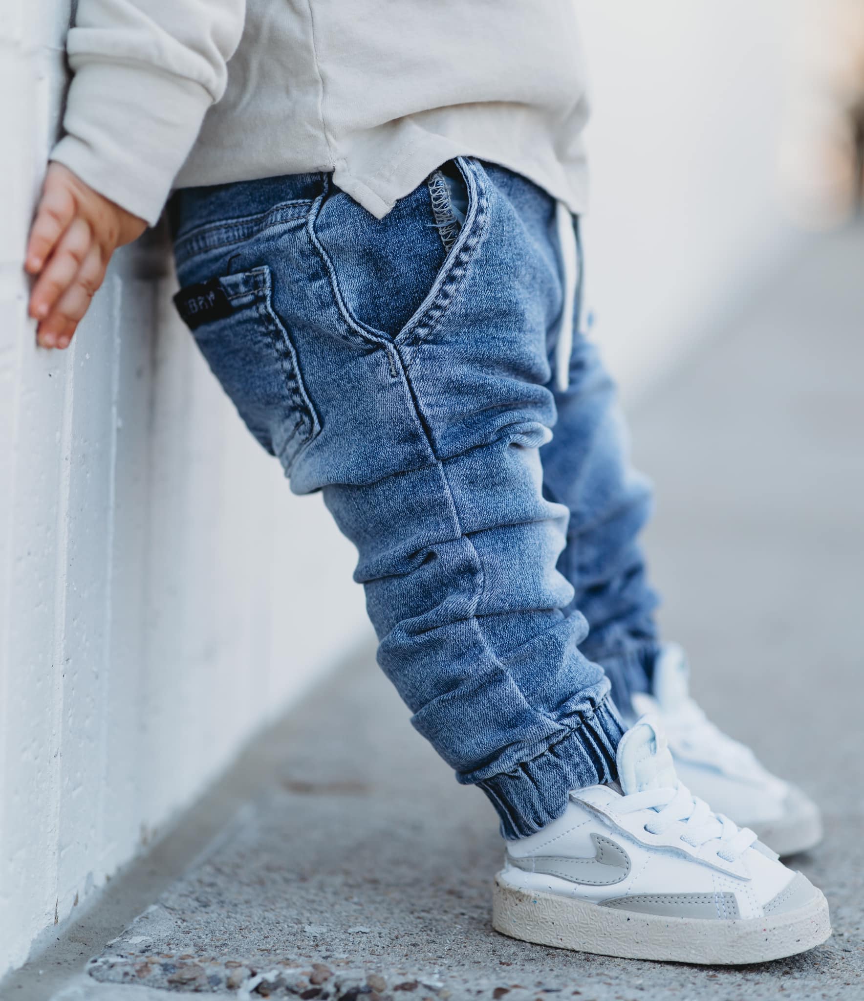 Baby Denim Jogger - Little Bipsy