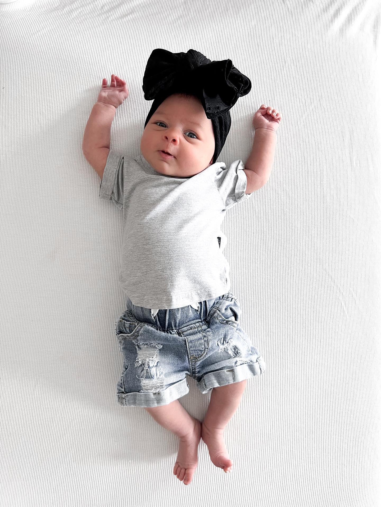 Baby Distressed Denim Short - Little Bipsy