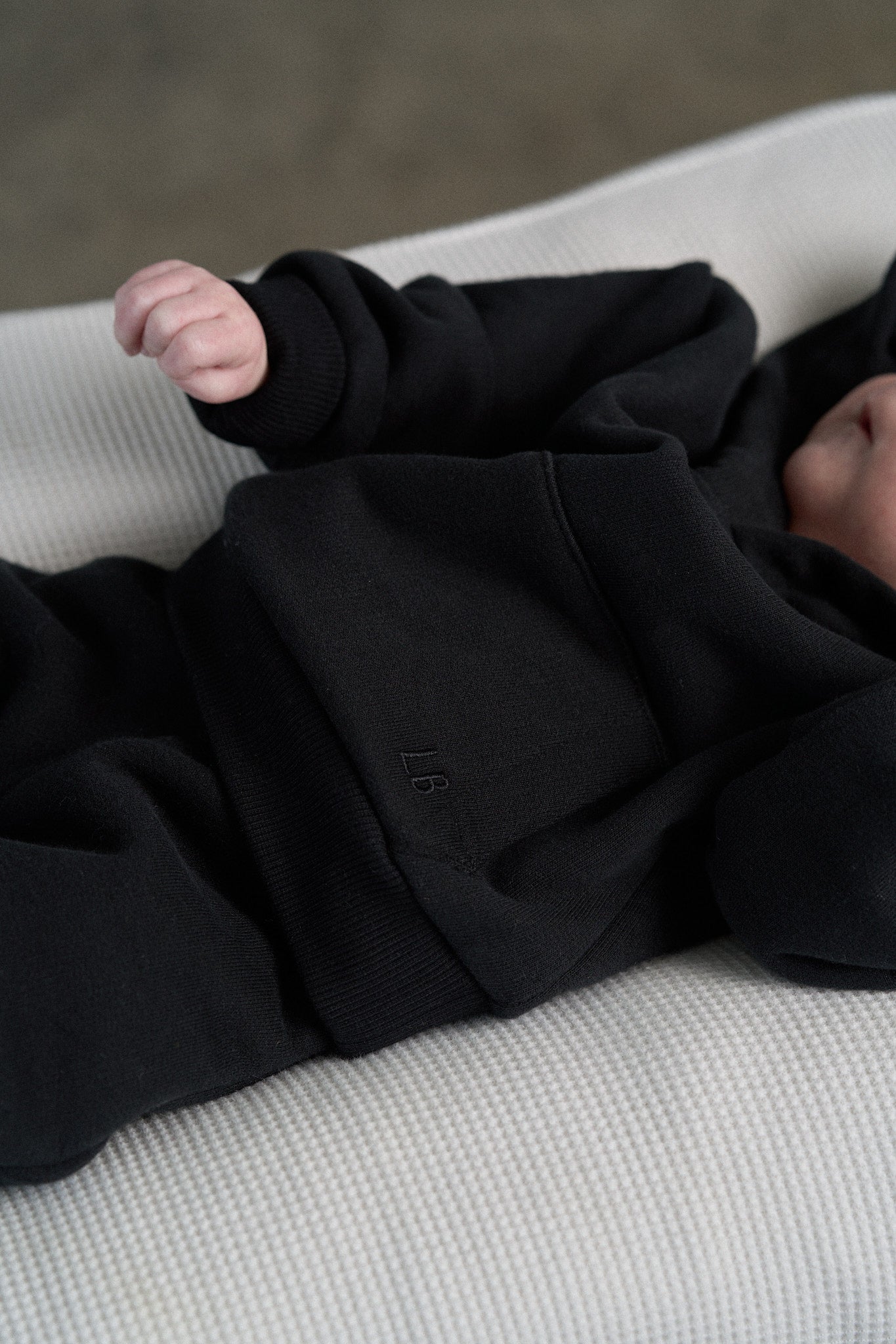 Baby Elevated Hoodie - Black - Little Bipsy